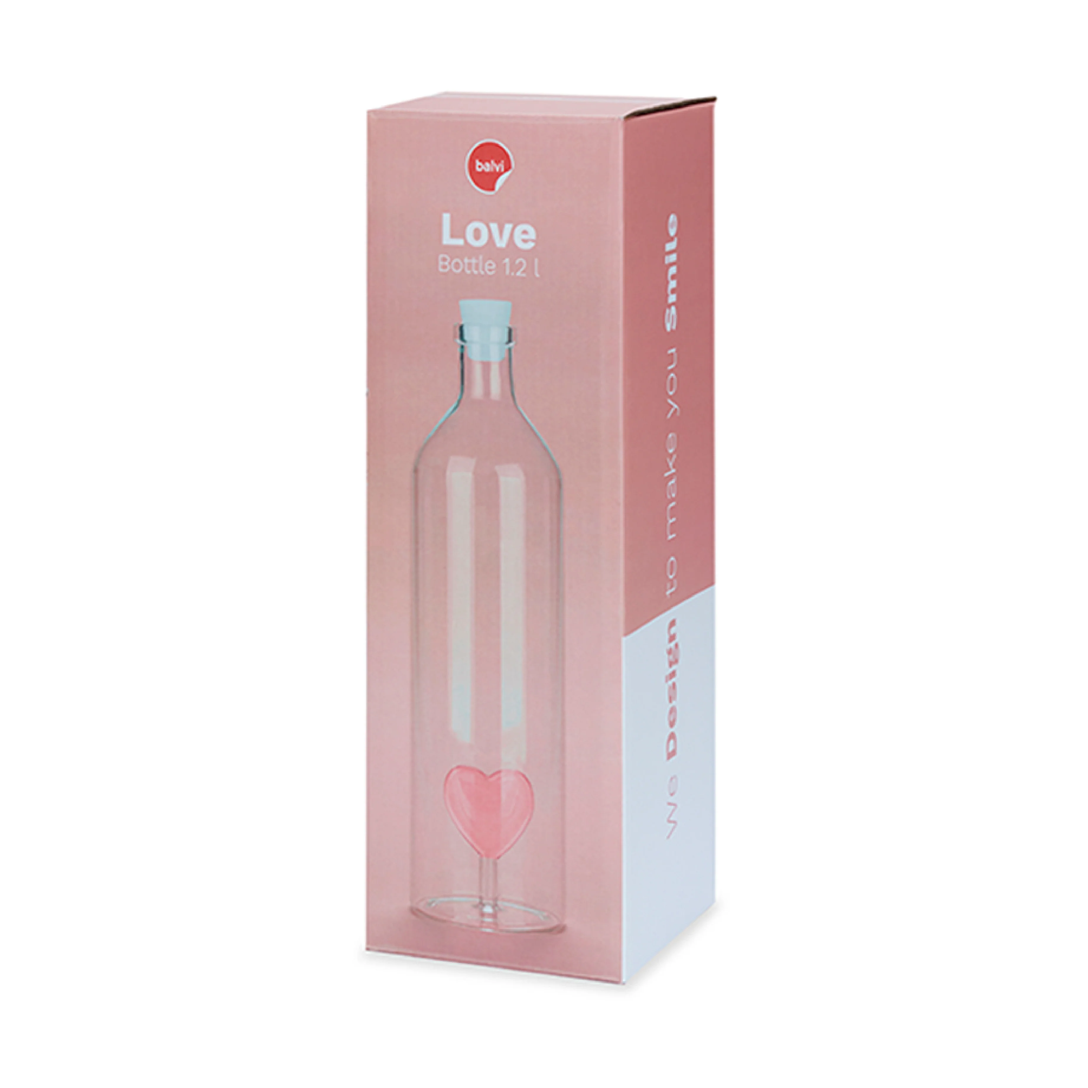 Love Heart Glass Bottle | 1.2L - Image 5