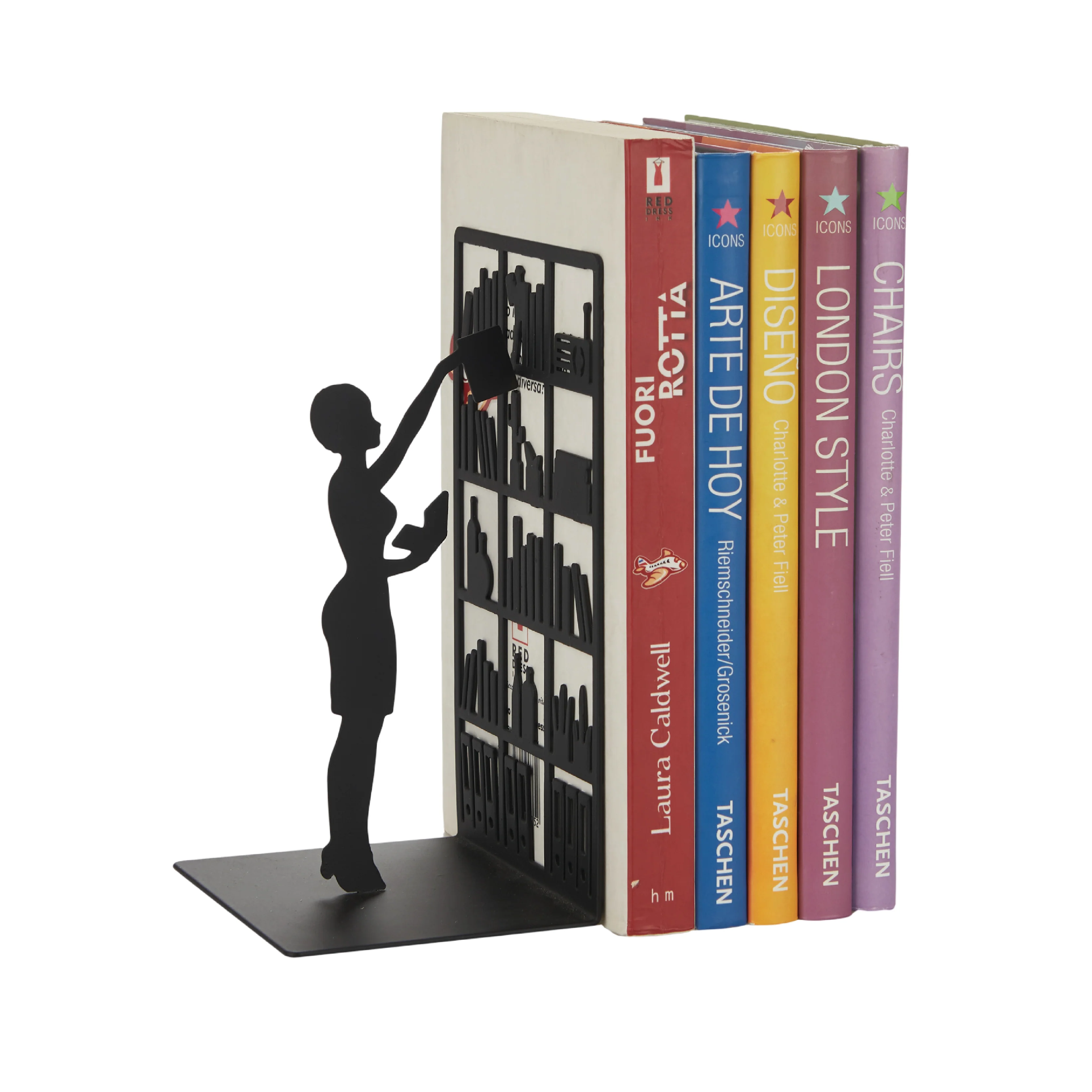 Metal Bookend | Figure by the Bookshelf