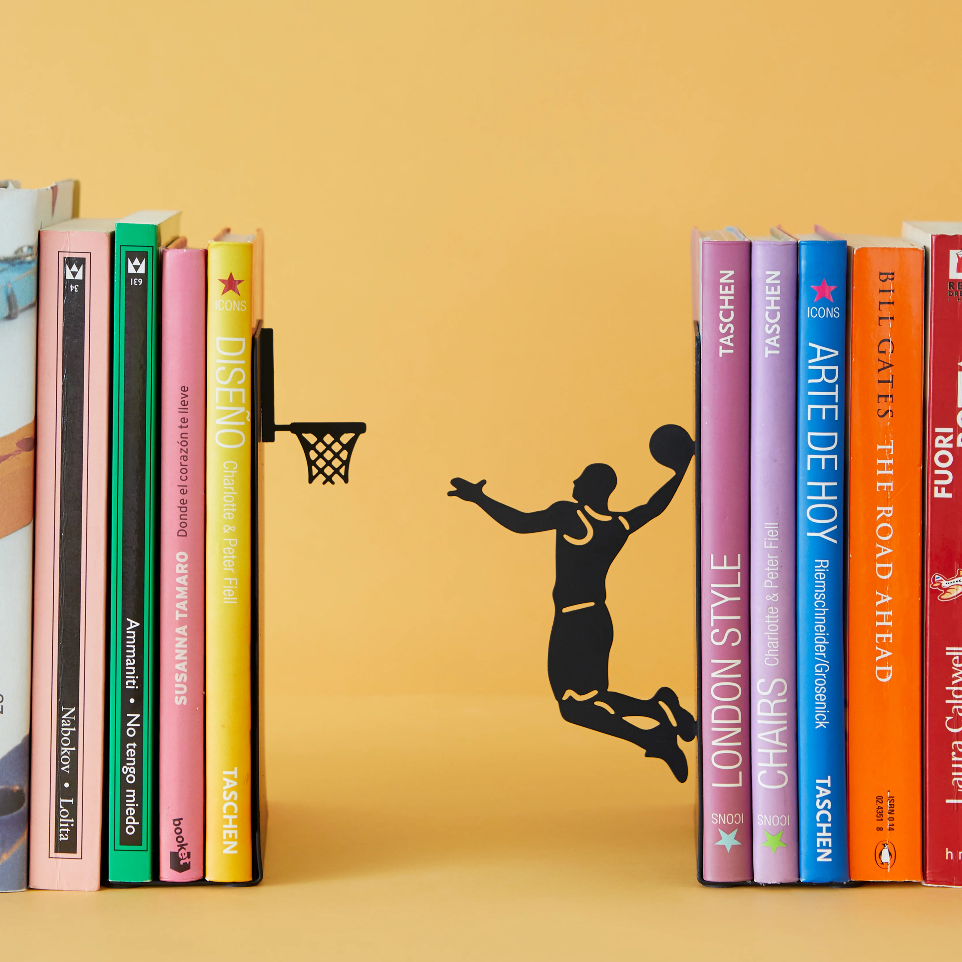 Metal Bookends | Basketball Slam Dunk | Set of 2 - Image 4