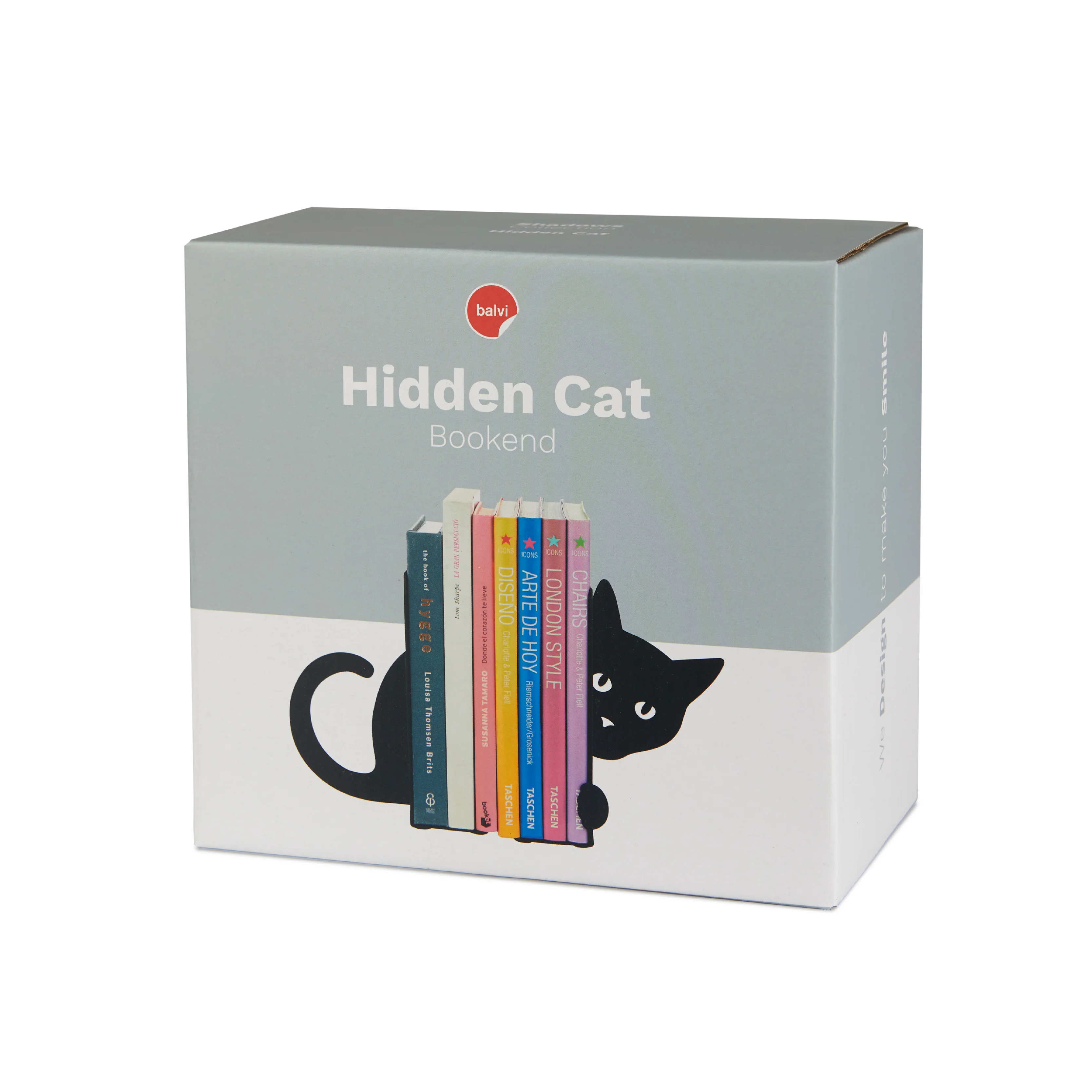 Metal Bookends | Hiding Cat | Set of 2 - Image 5