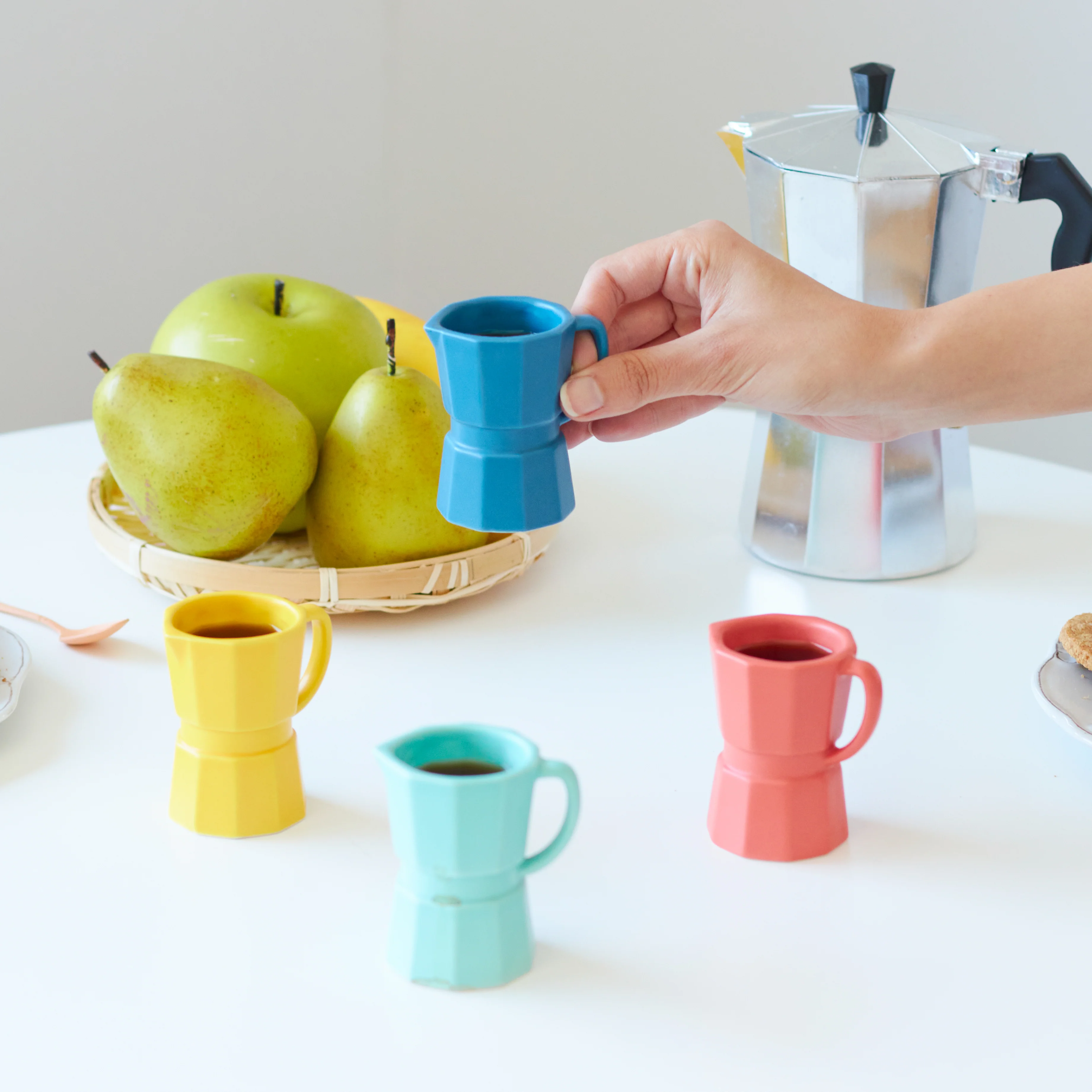 Moka Pot Espresso Cups | Bright | Set of 4 - Image 2
