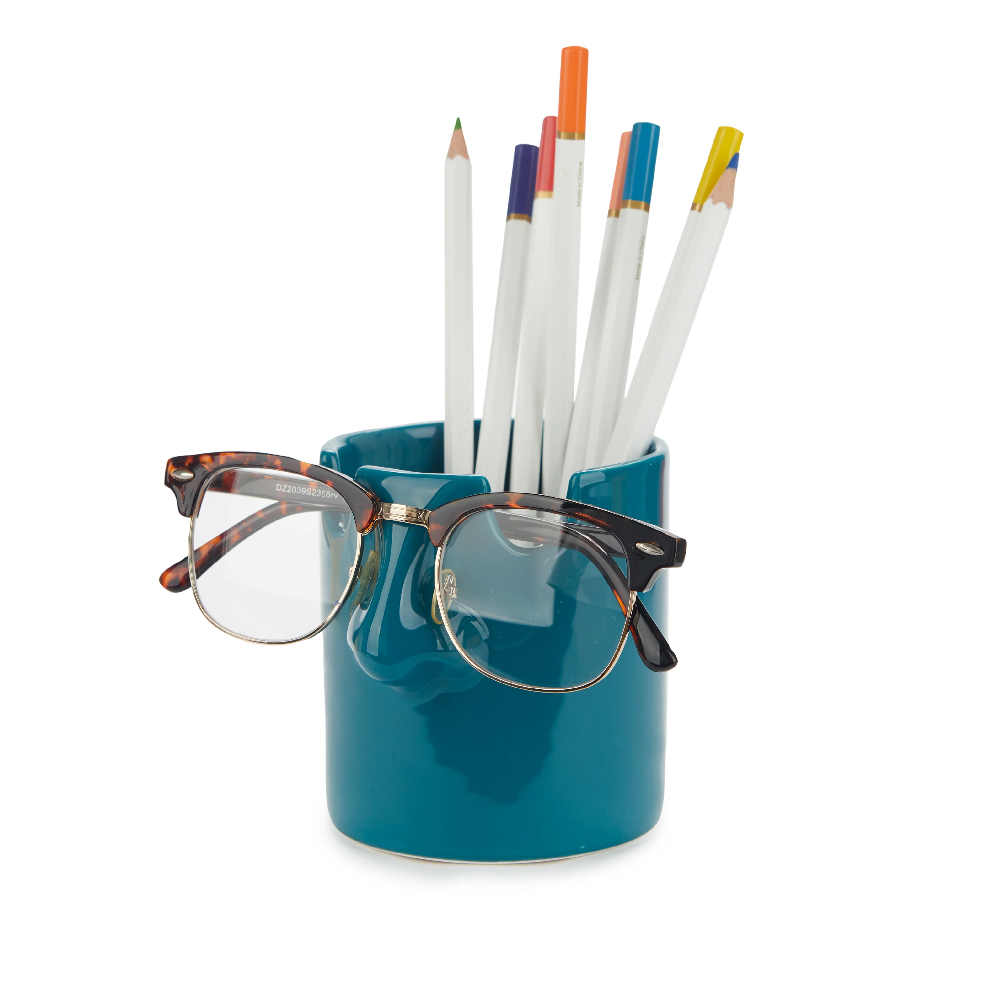 Nosey Buddy Stationery & Glasses Holder | Blue - Image 3