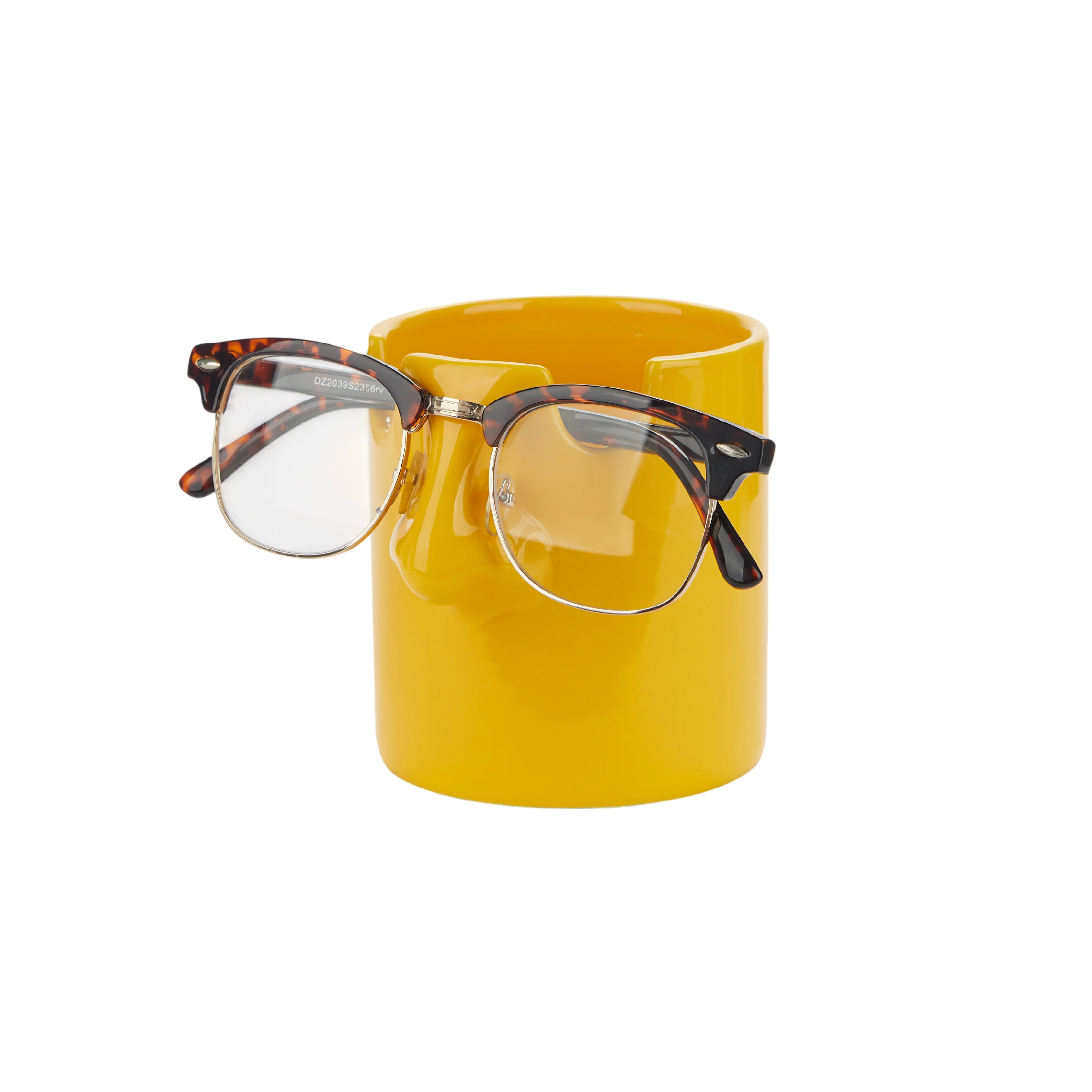 Nosey Buddy Stationery & Glasses Holder | Mustard