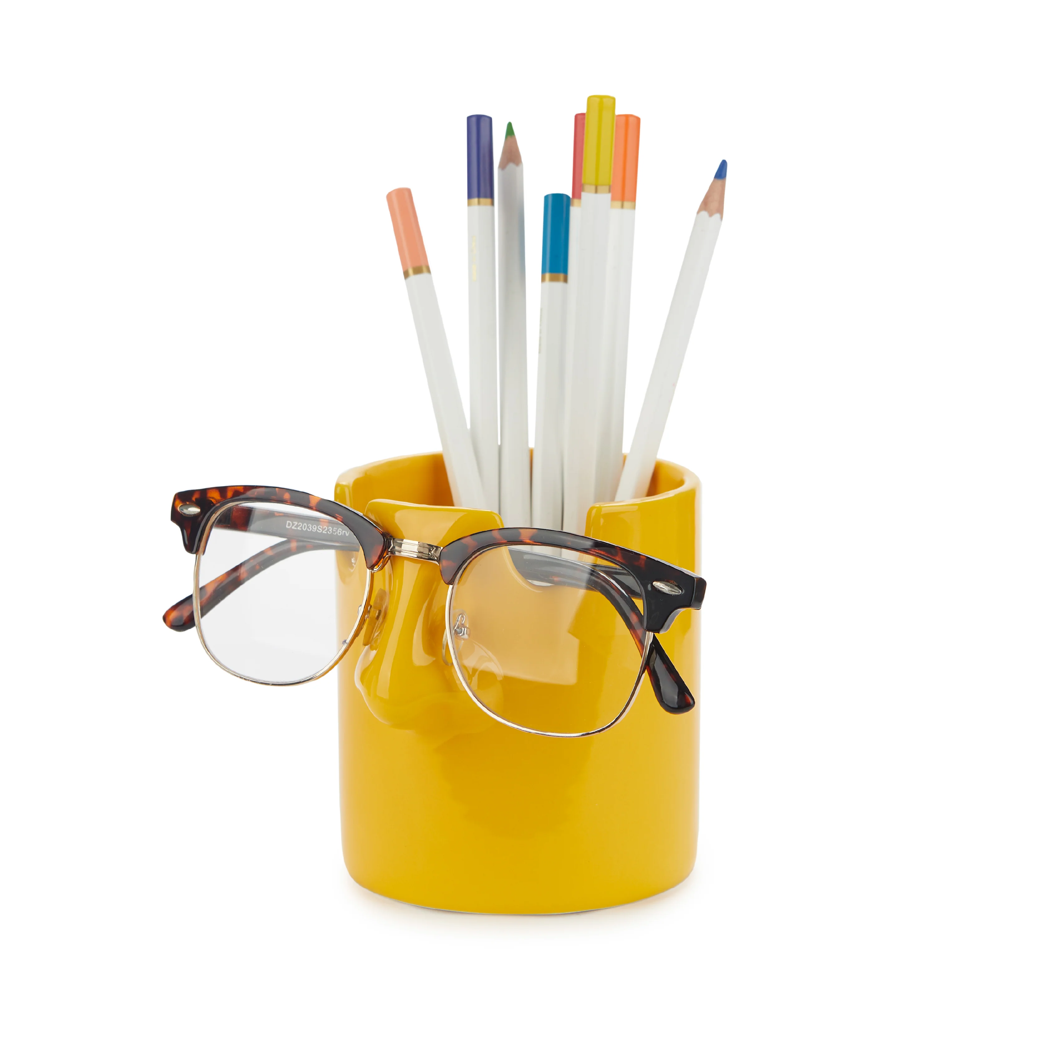 Nosey Buddy Stationery & Glasses Holder | Mustard - Image 3