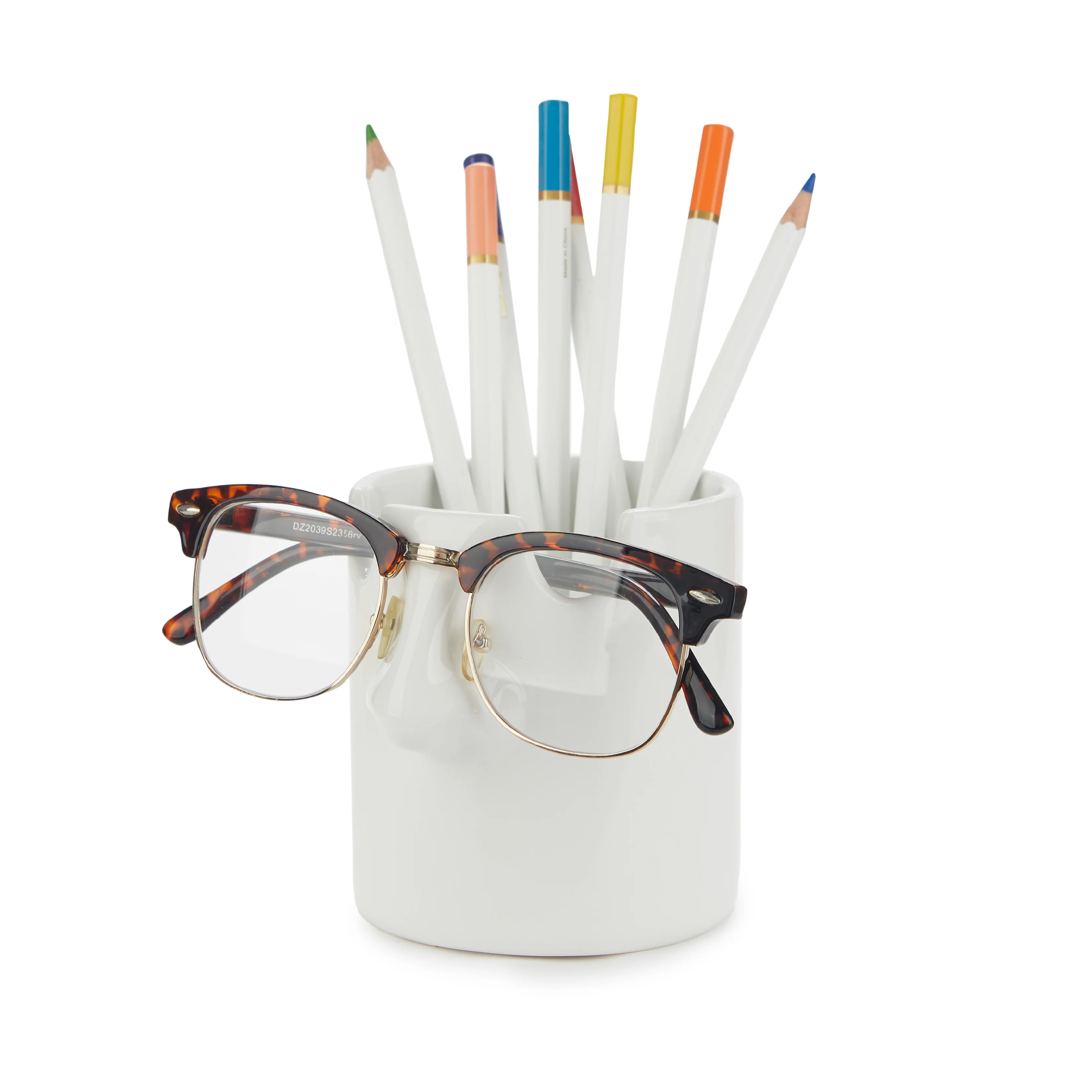 Nosey Buddy Stationery & Glasses Holder | White - Image 3