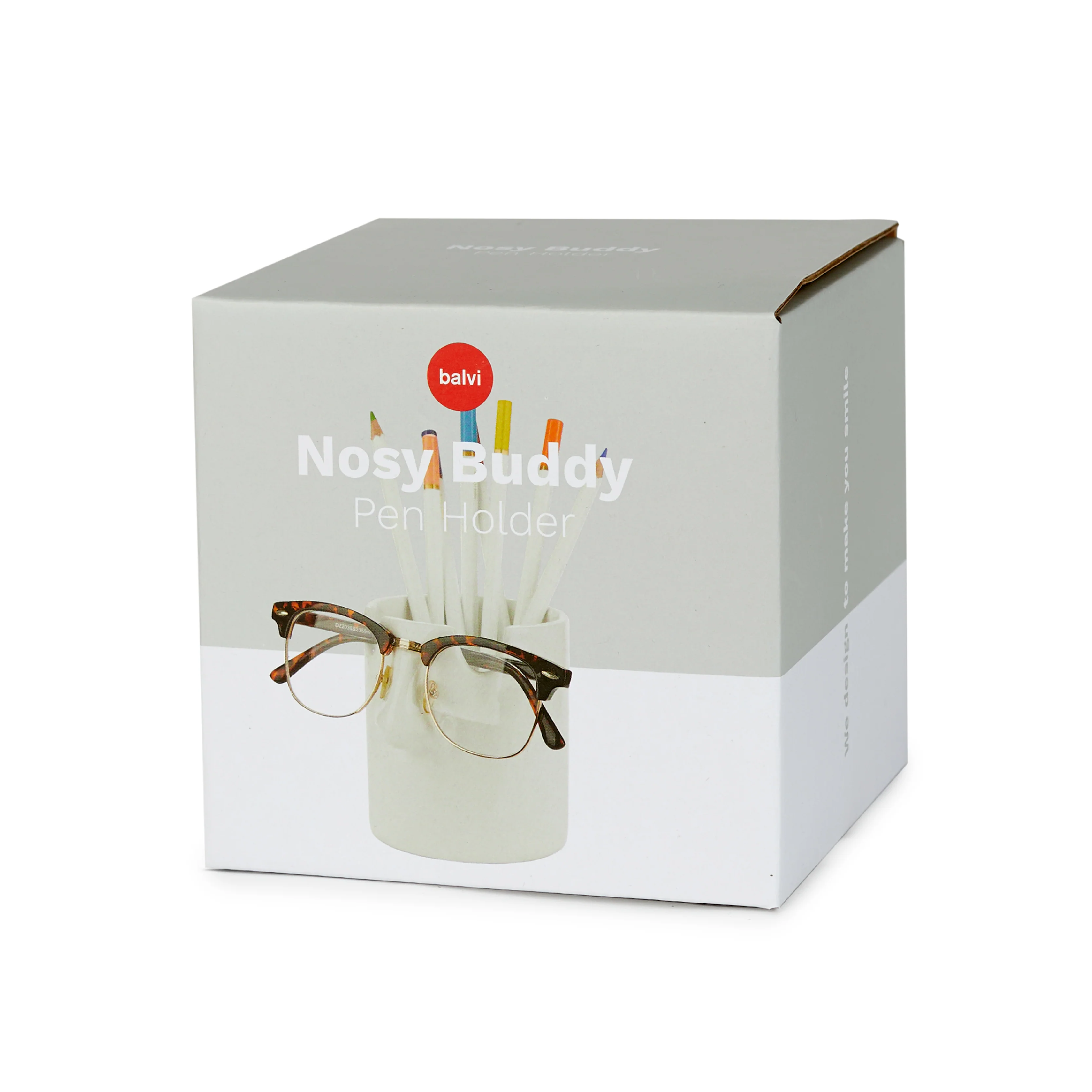 Nosey Buddy Stationery & Glasses Holder | White - Image 5