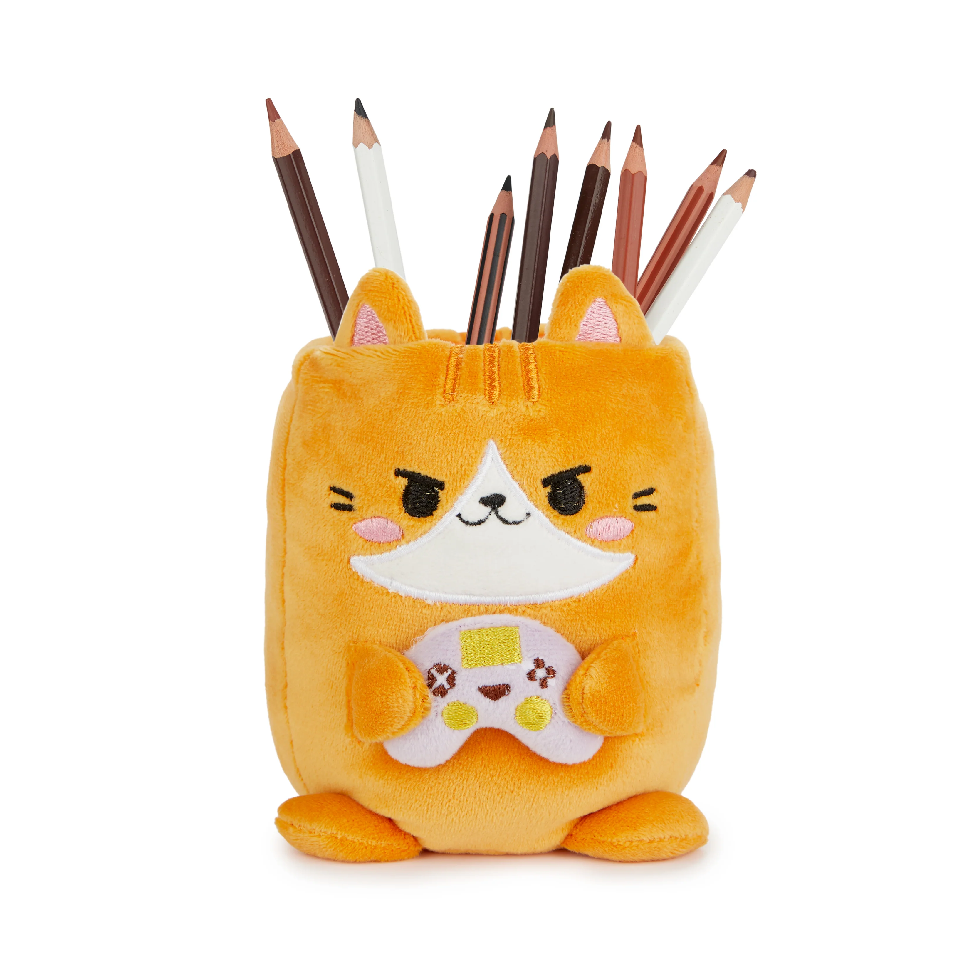 Plush Kawaii Stationery Holder | Gamer Cat