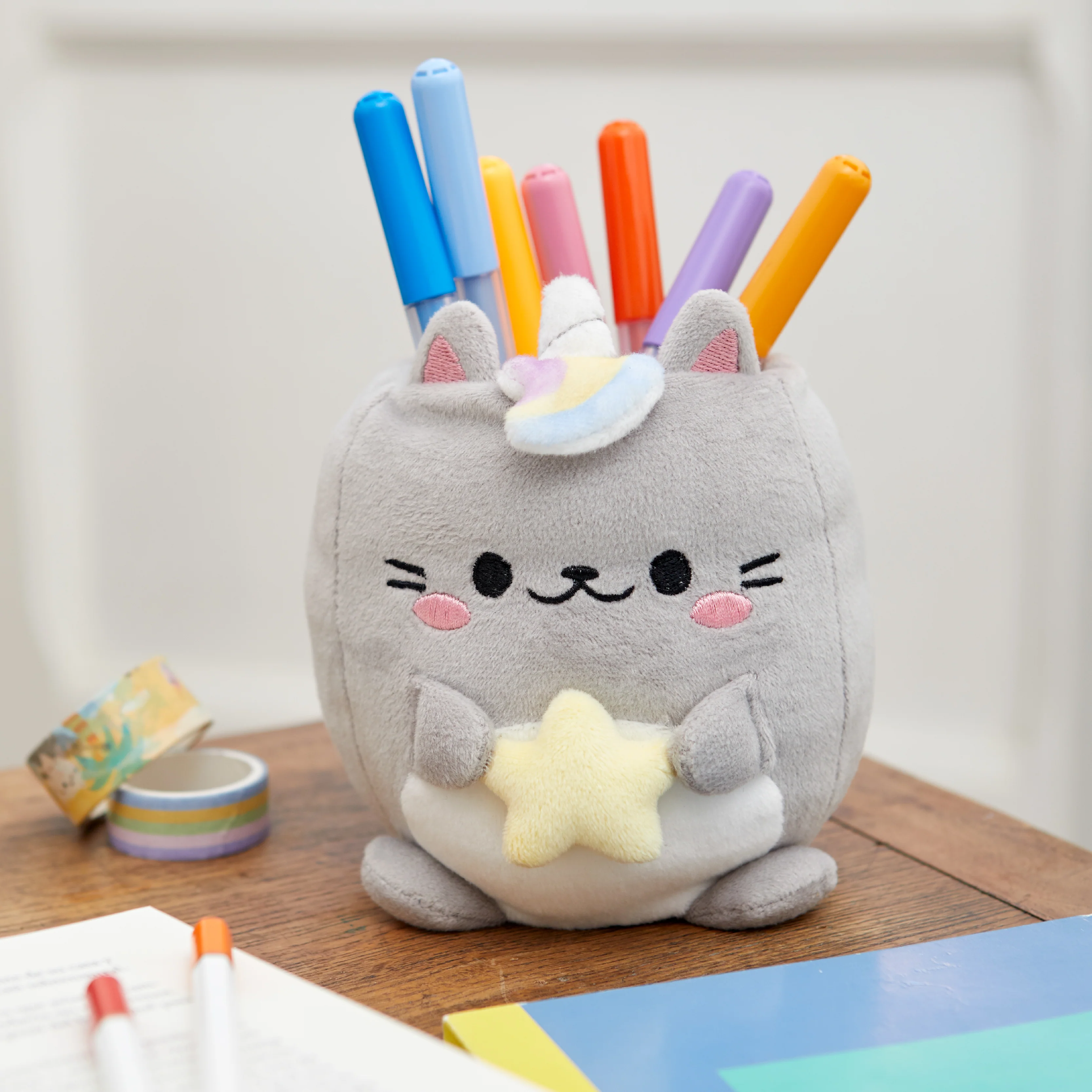 Plush Kawaii Stationery Holder | Starry Cat - Image 4