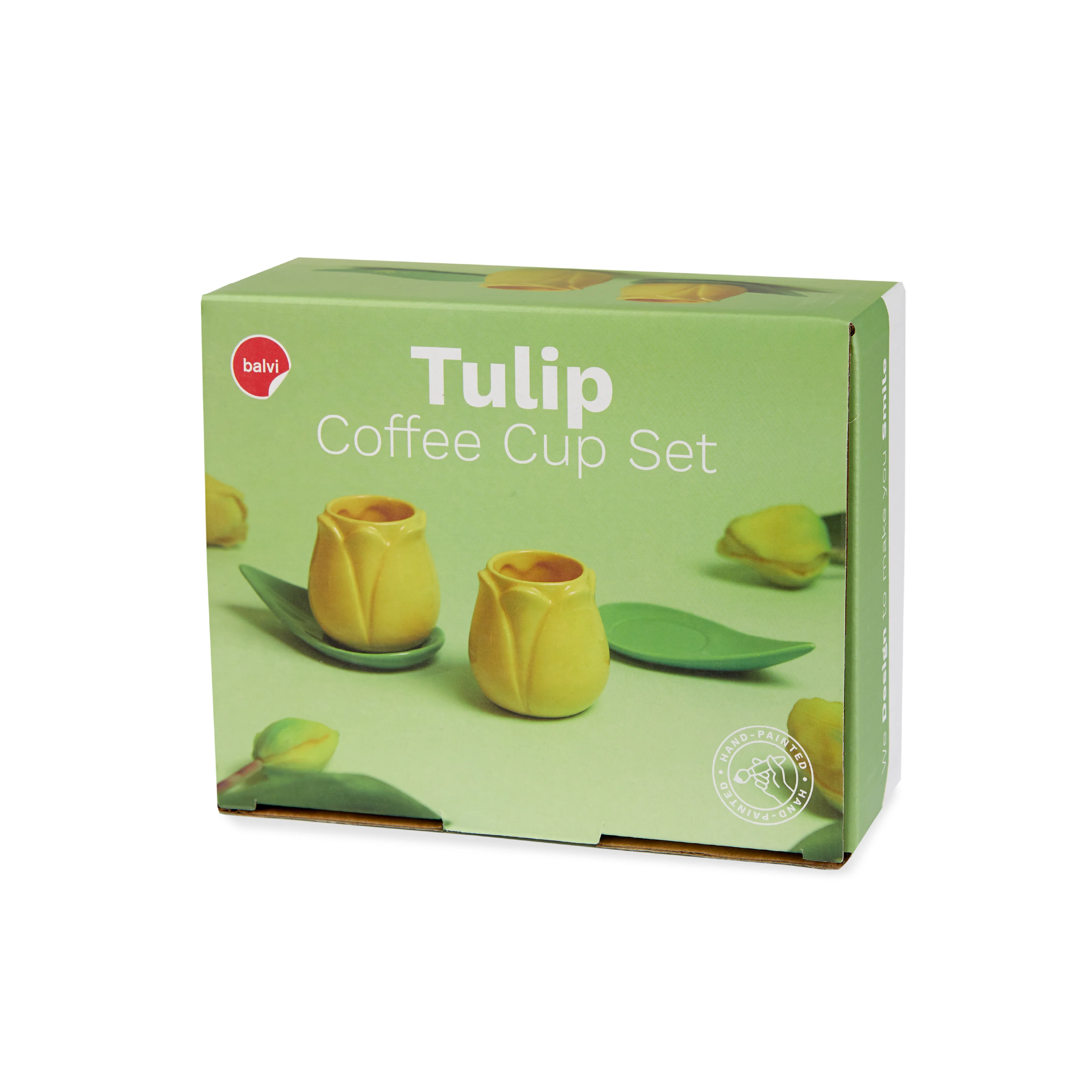 Tulip Espresso Cup & Petal Saucer | Yellow | Set of 2 - Image 5