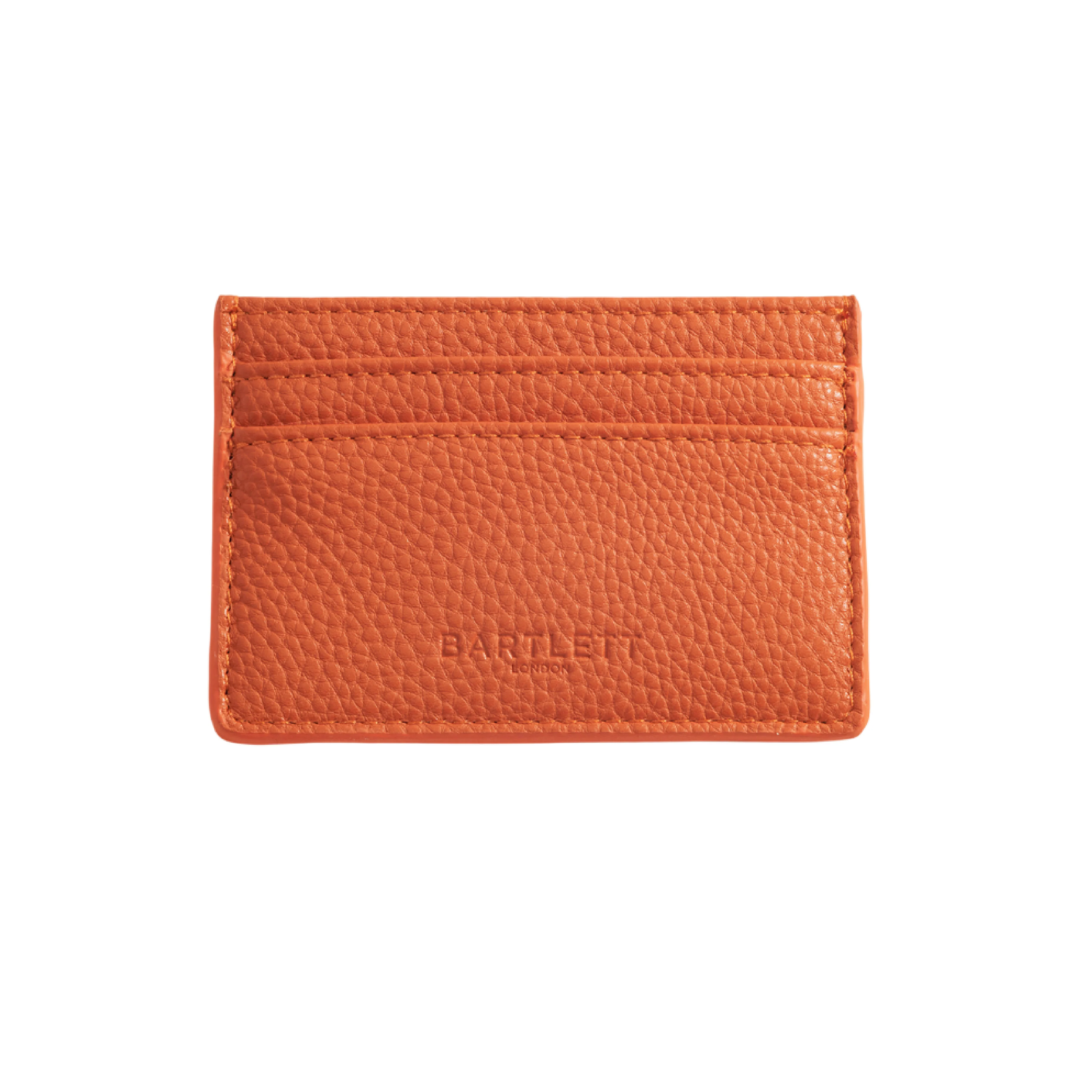 Men's Vegan Leather Card Holder | Orange