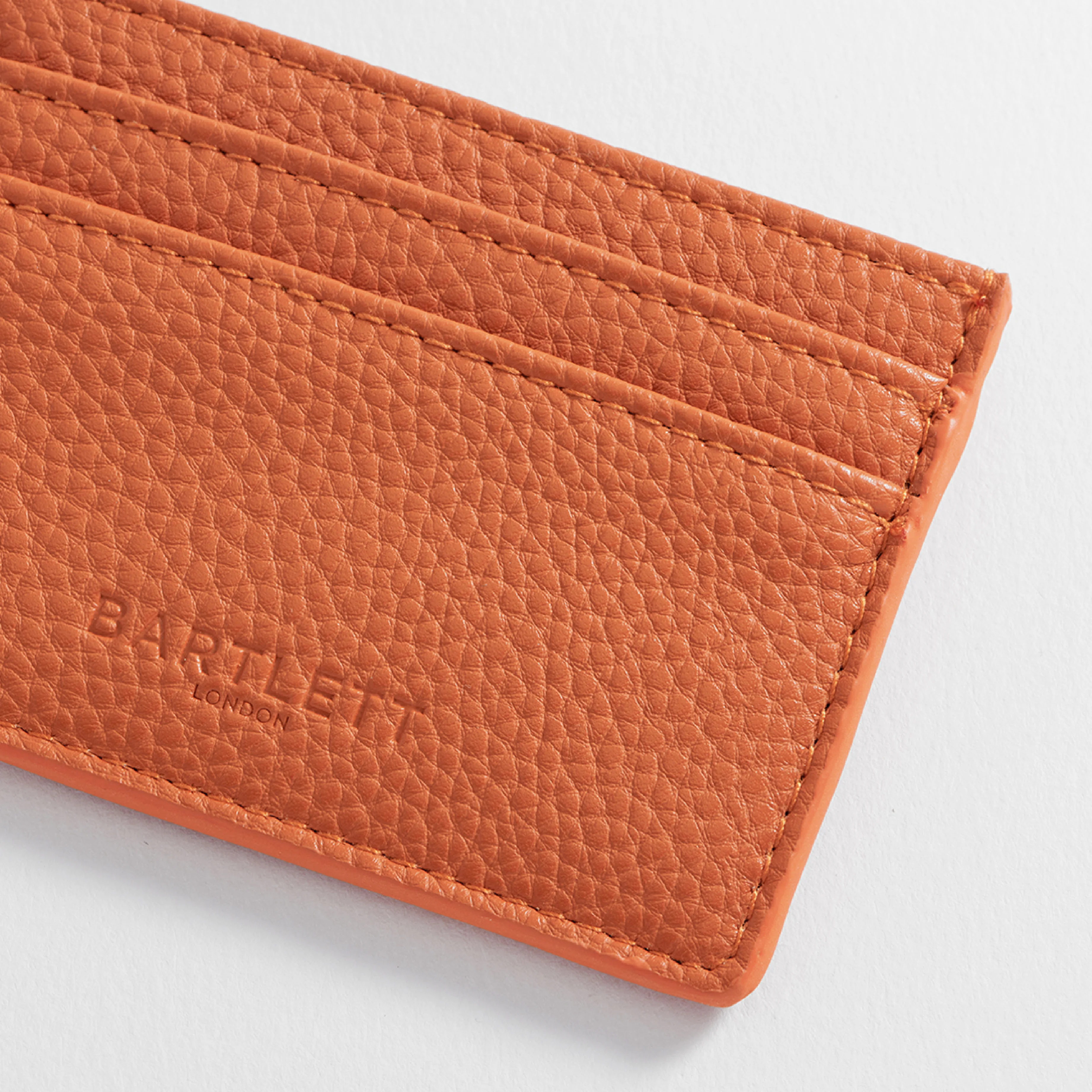 Men's Vegan Leather Card Holder | Orange - Image 3