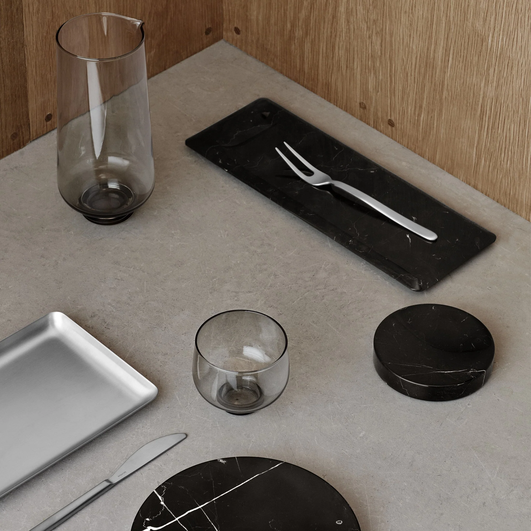 Pesa Marble Tray | Black | Small - Image 2