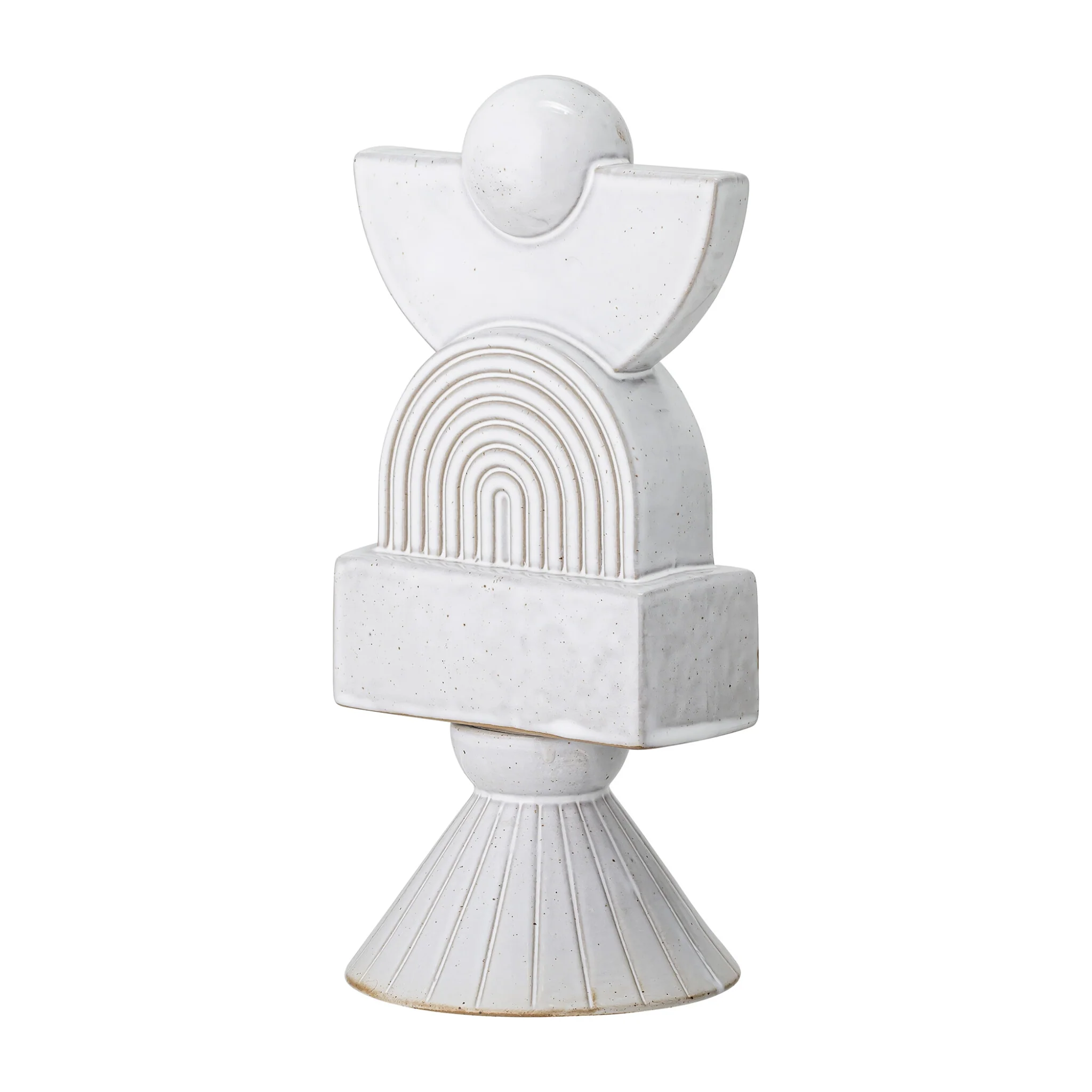 Beatrice Deco Ornament | Stoneware | White - Image 3