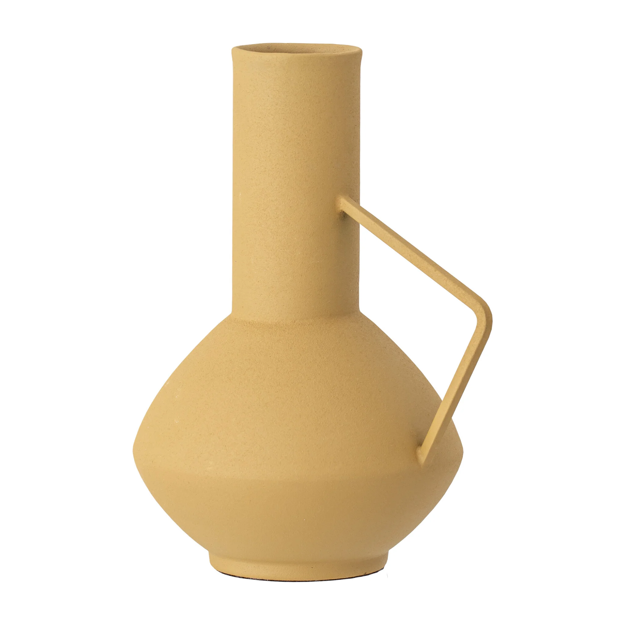 Irine Vase | Metal | Mustard Yellow - Image 3