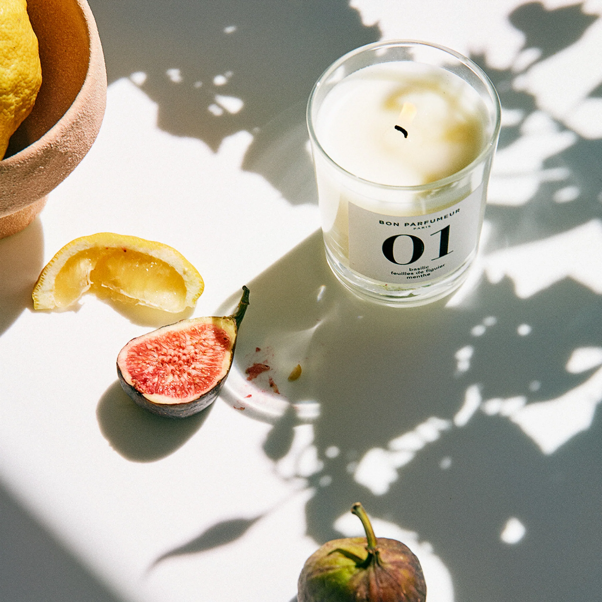 01 Scented Candle | Basil, Fig Leaves & Mint | 180g - Image 2
