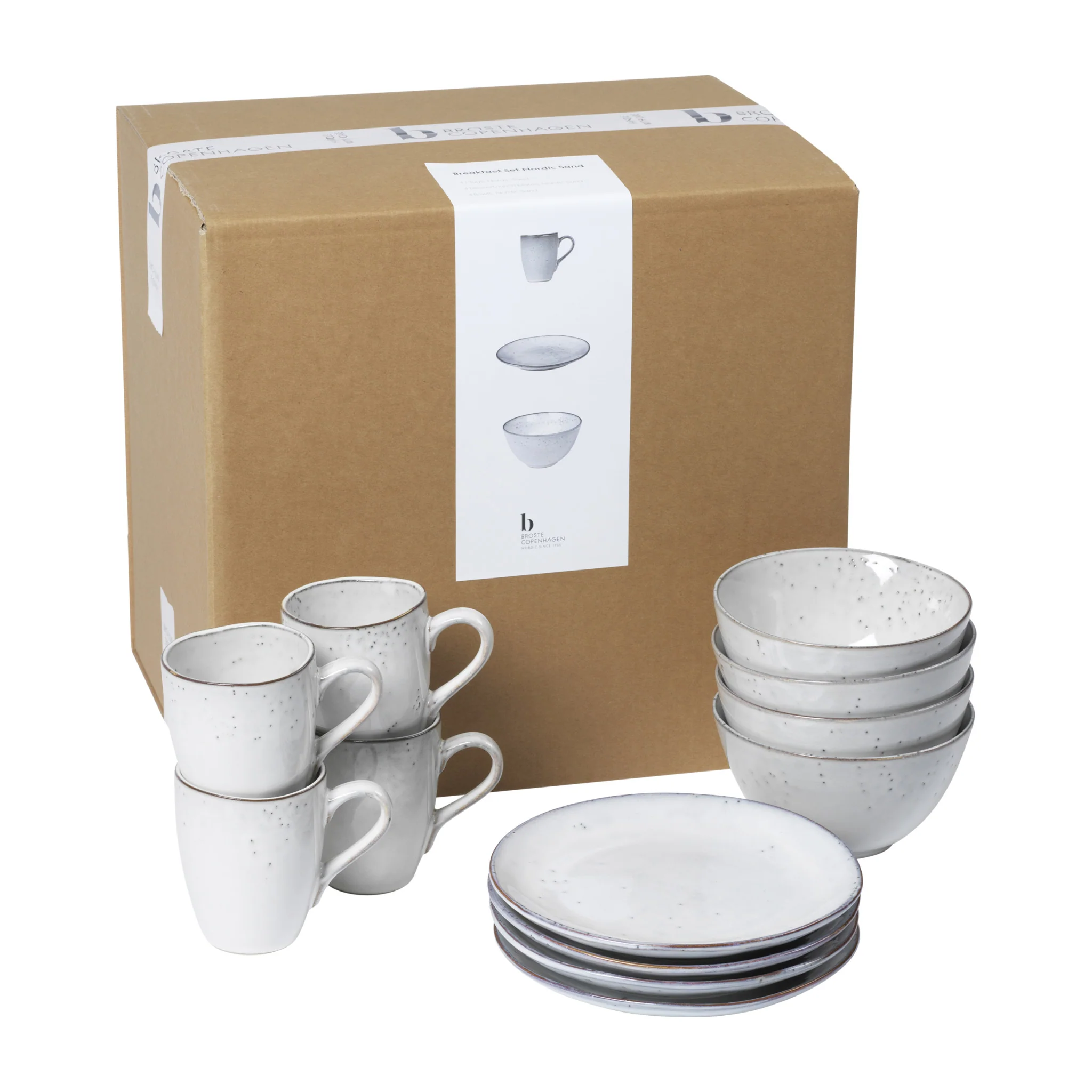 Nordic Sand Stoneware Breakfast Set | 12 Piece - Image 3