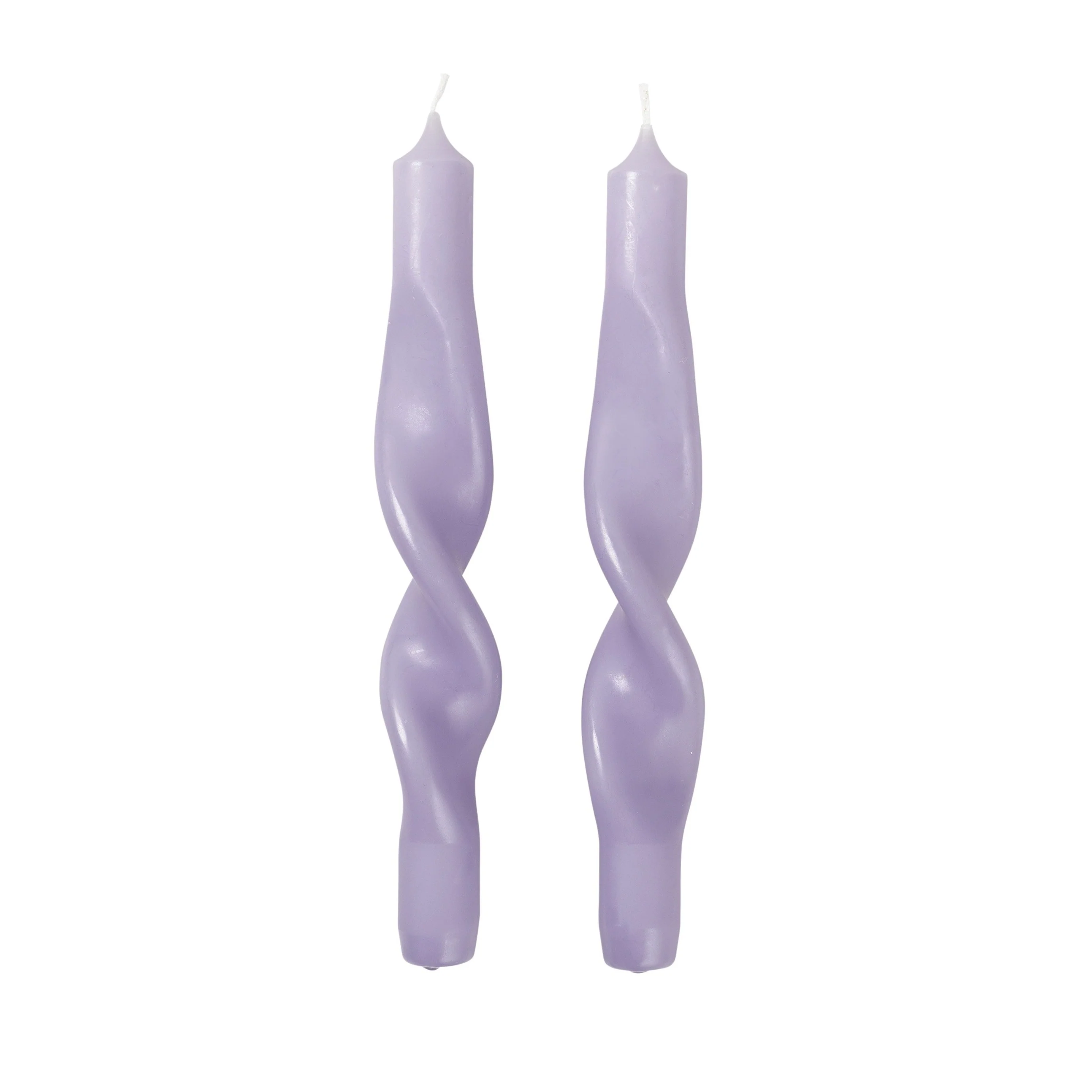 Twisted Candles | Orchid Light Purple | Set of 2