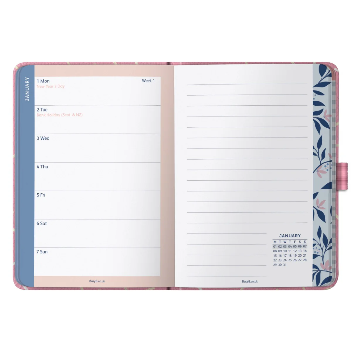 2024 To Do Diary | A6 | Pink Faux - Image 3