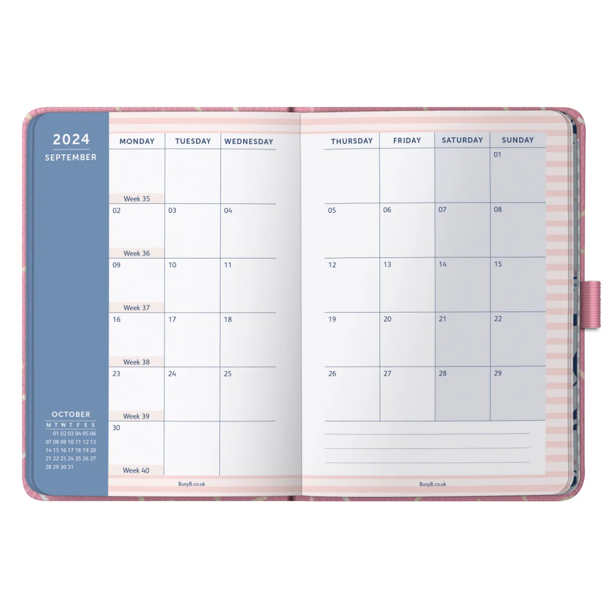 2024 To Do Diary | A6 | Pink Faux - Image 4