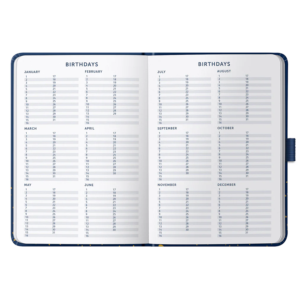 2025 Day a Page Diary | Navy & Gold | A6 - Image 3