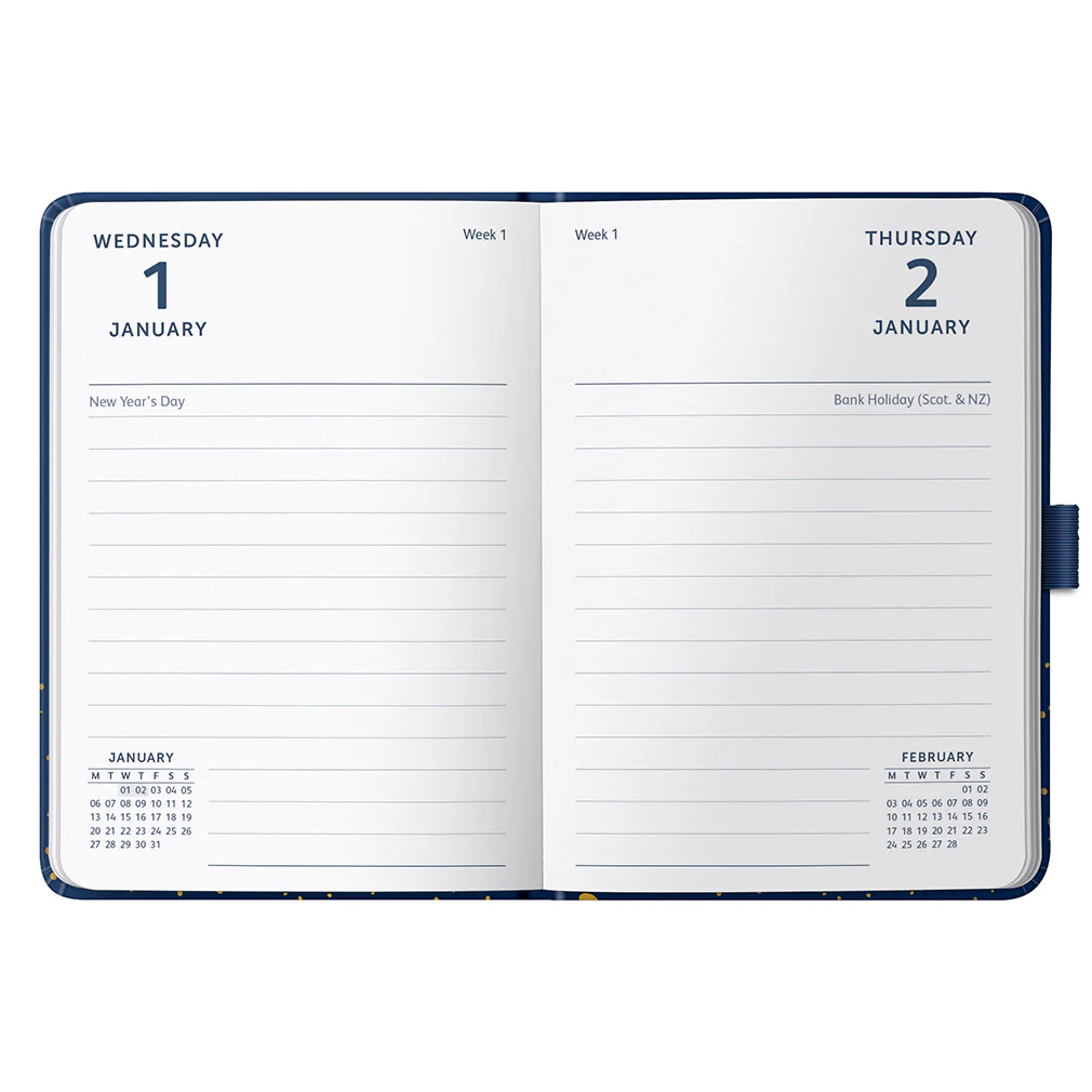 2025 Day a Page Diary | Navy & Gold | A6 - Image 4