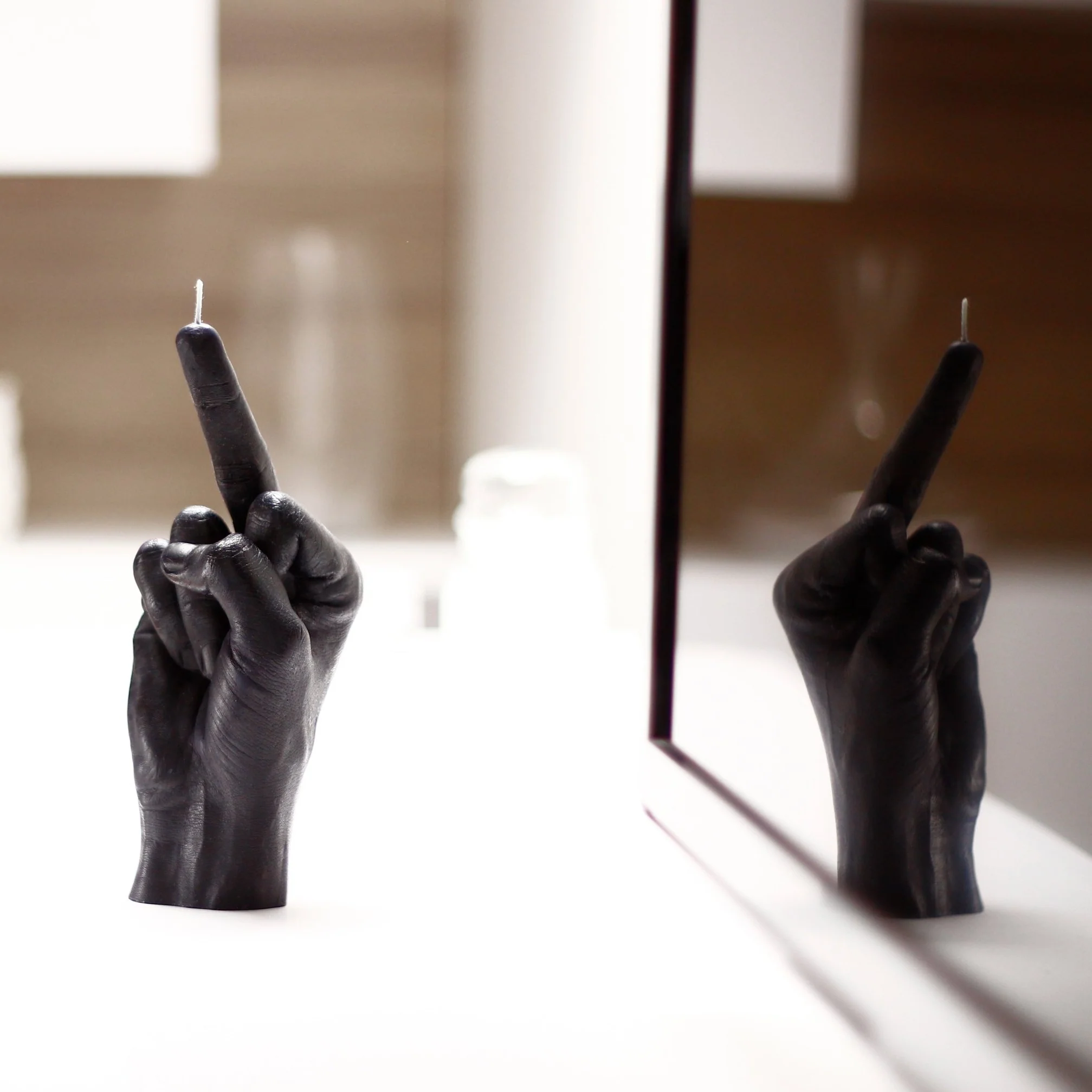 F*ck Hand Gesture Candle | Black - Image 2