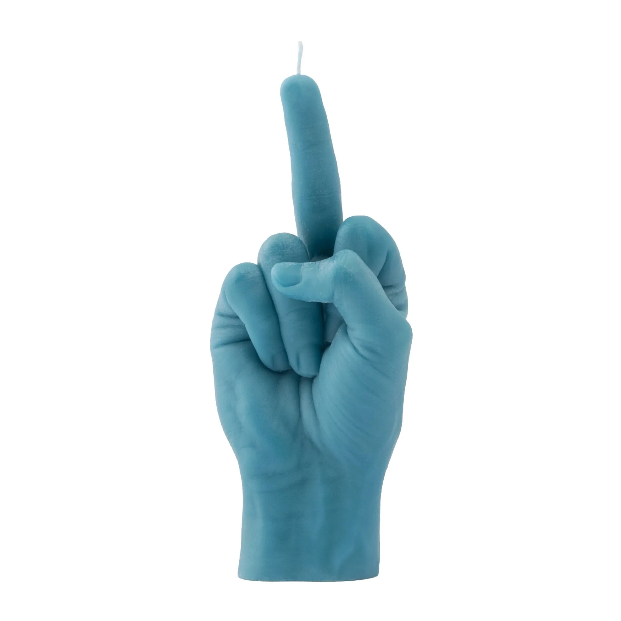 F*ck Hand Gesture Candle | Blue - Image 3