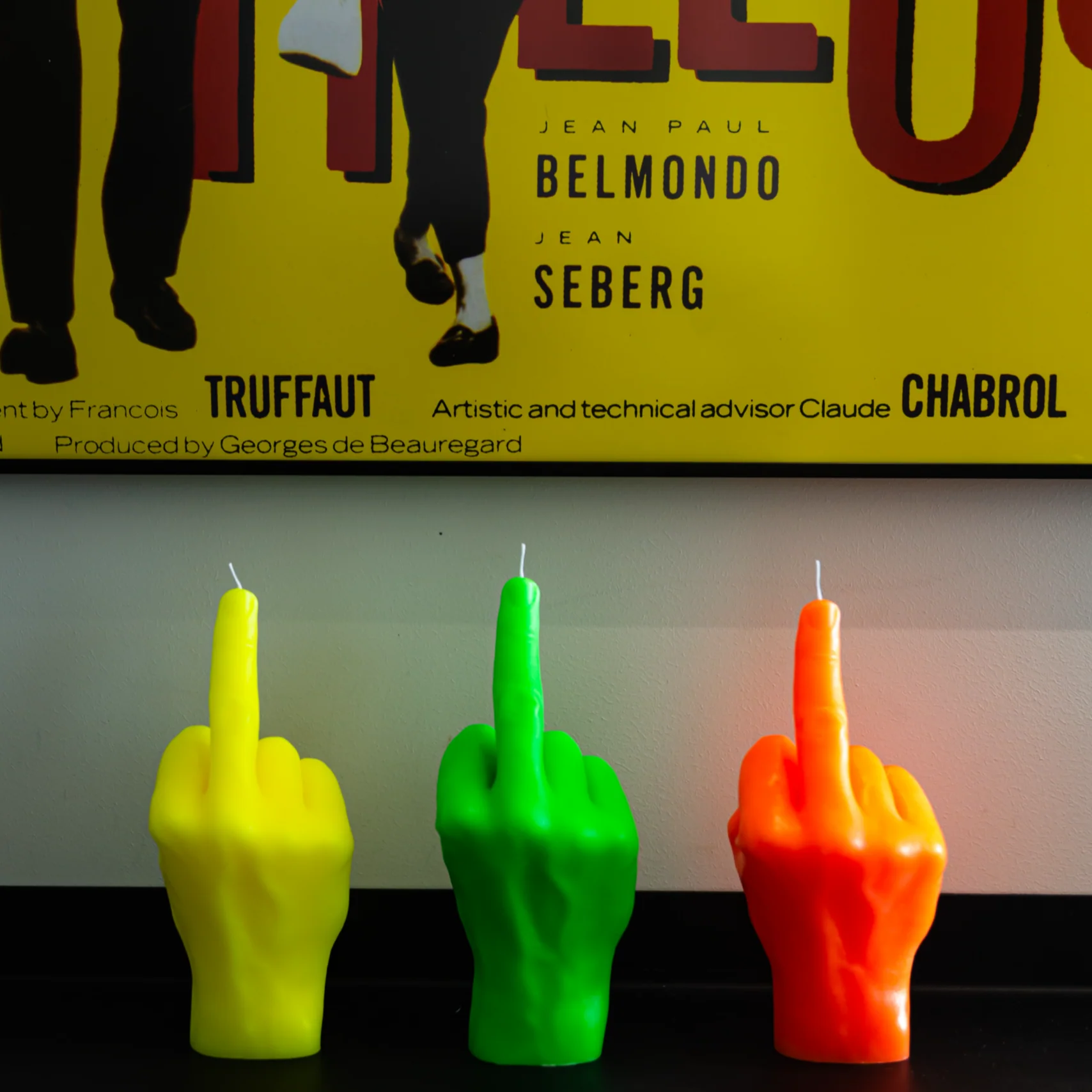 F*ck Hand Gesture Candle | Neon Orange - Image 5