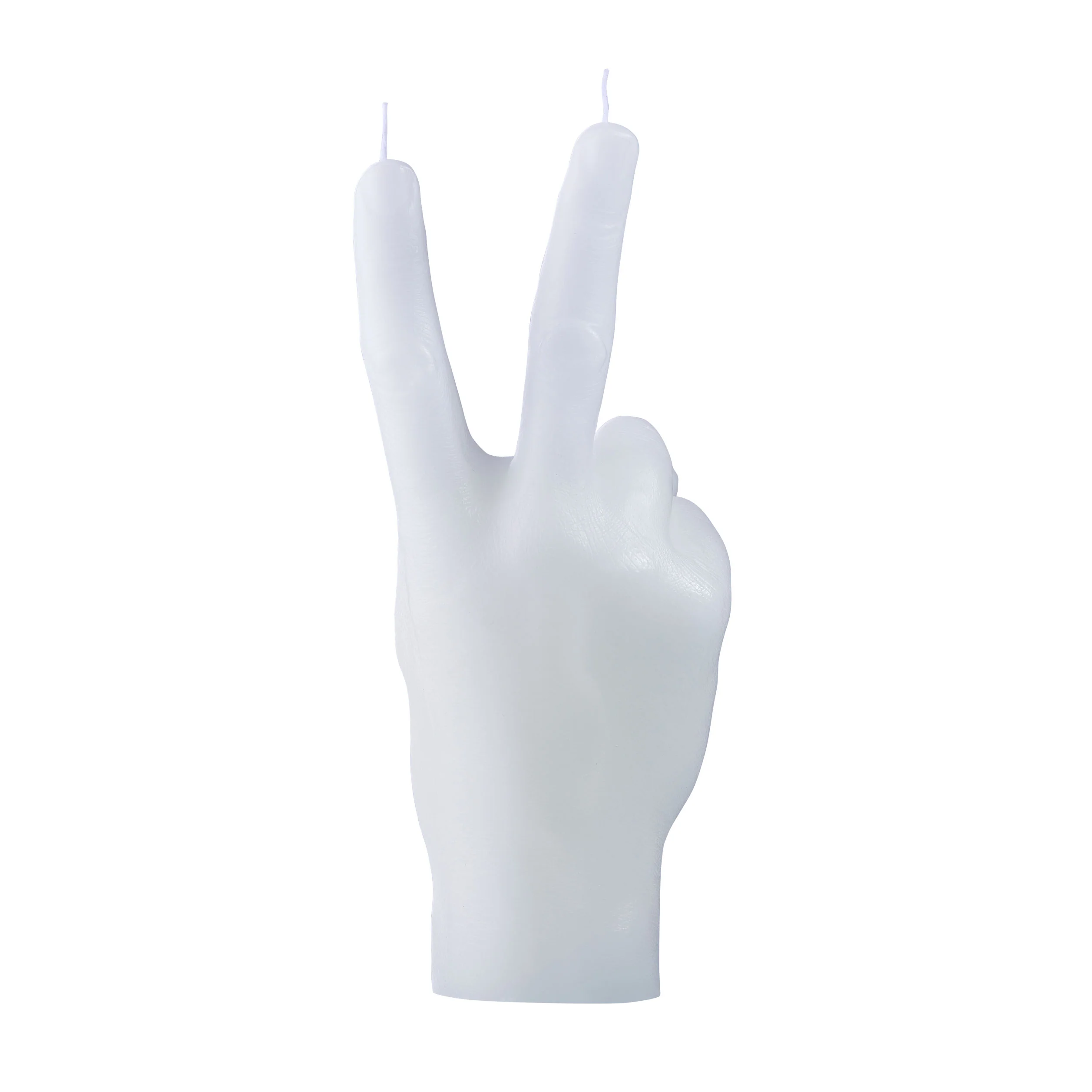 Peace Hand Gesture Candle | White - Image 4