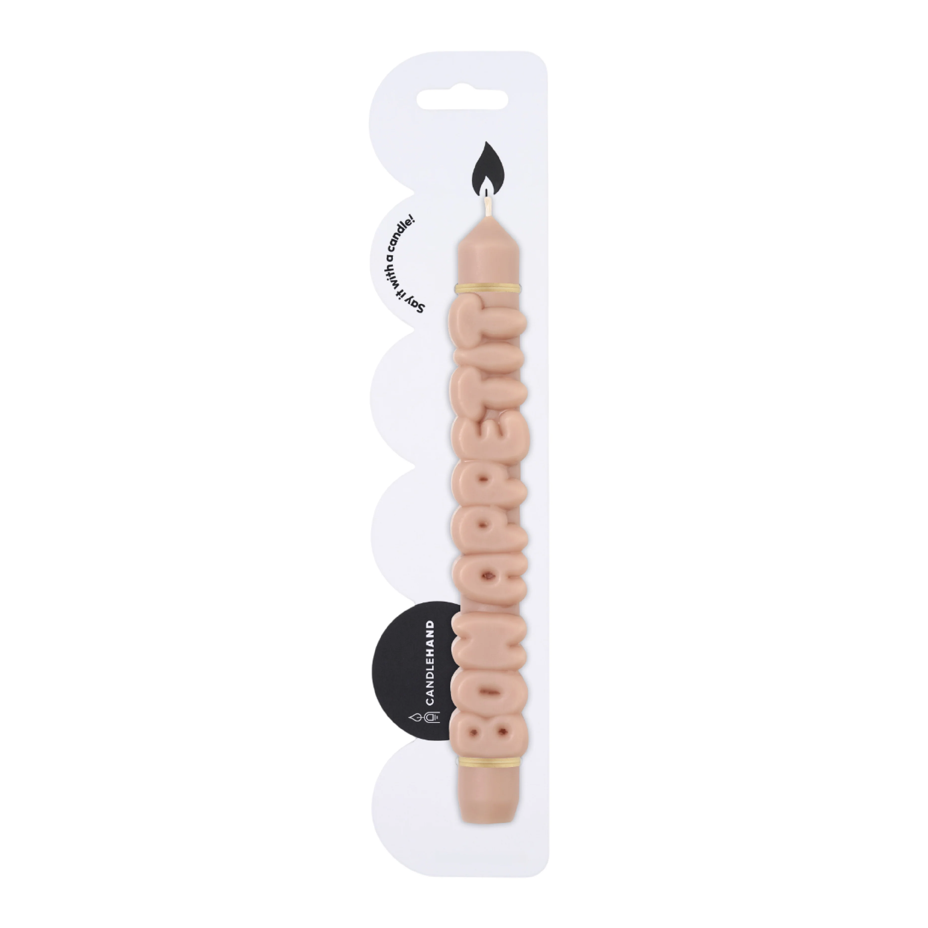 'Bon Appetit' Taper Candle | Cream