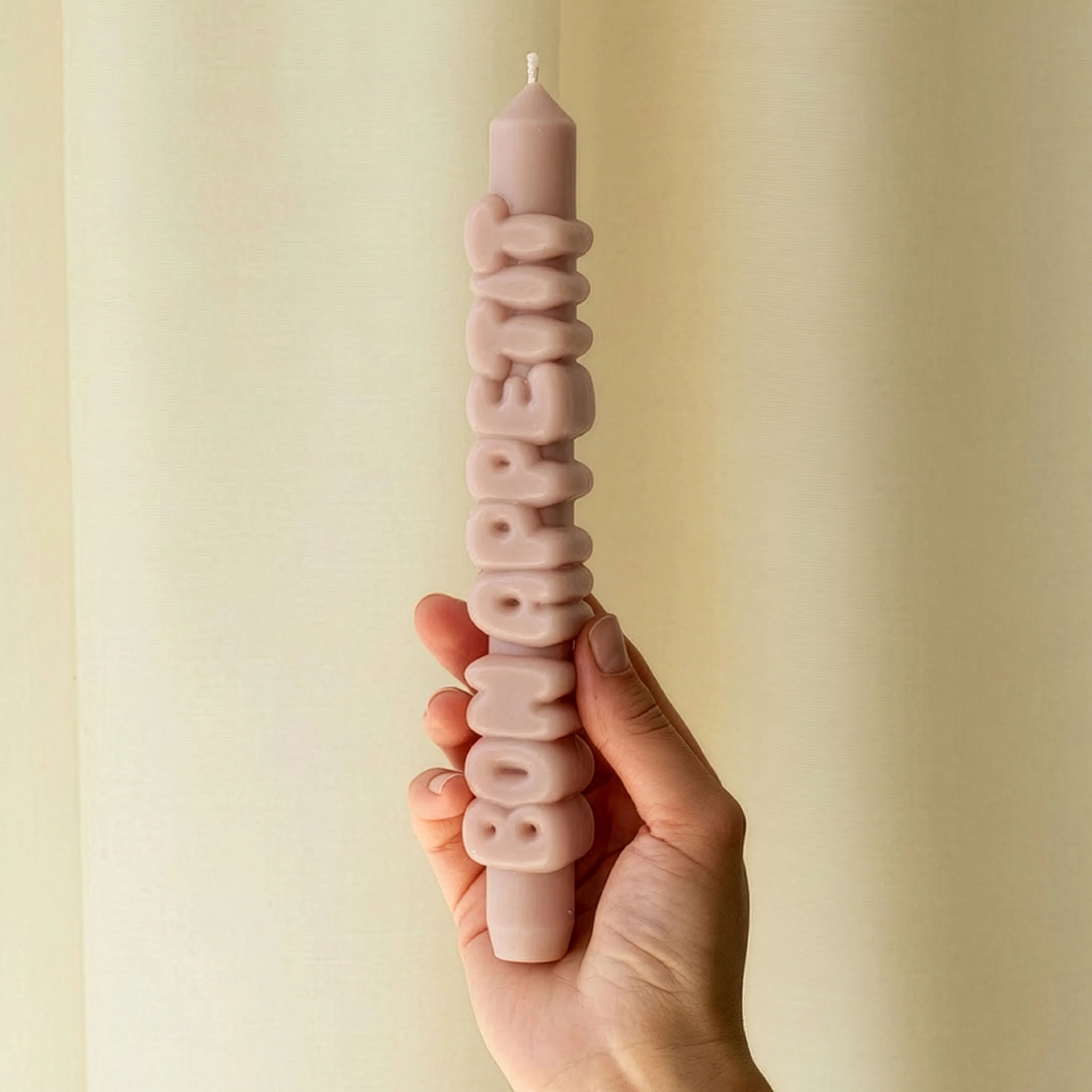'Bon Appetit' Taper Candle | Cream - Image 2