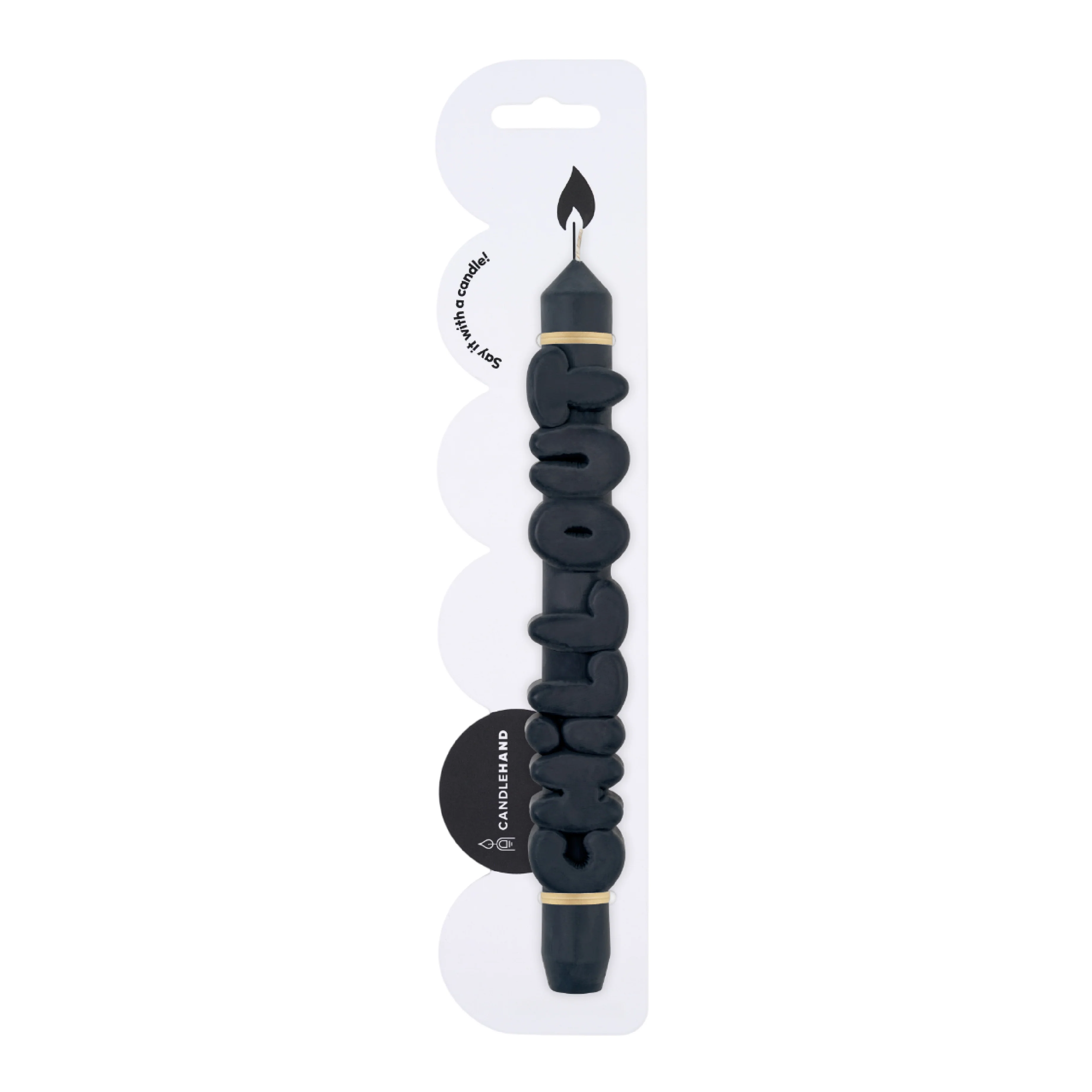 'Chill Out' Taper Candle | Black