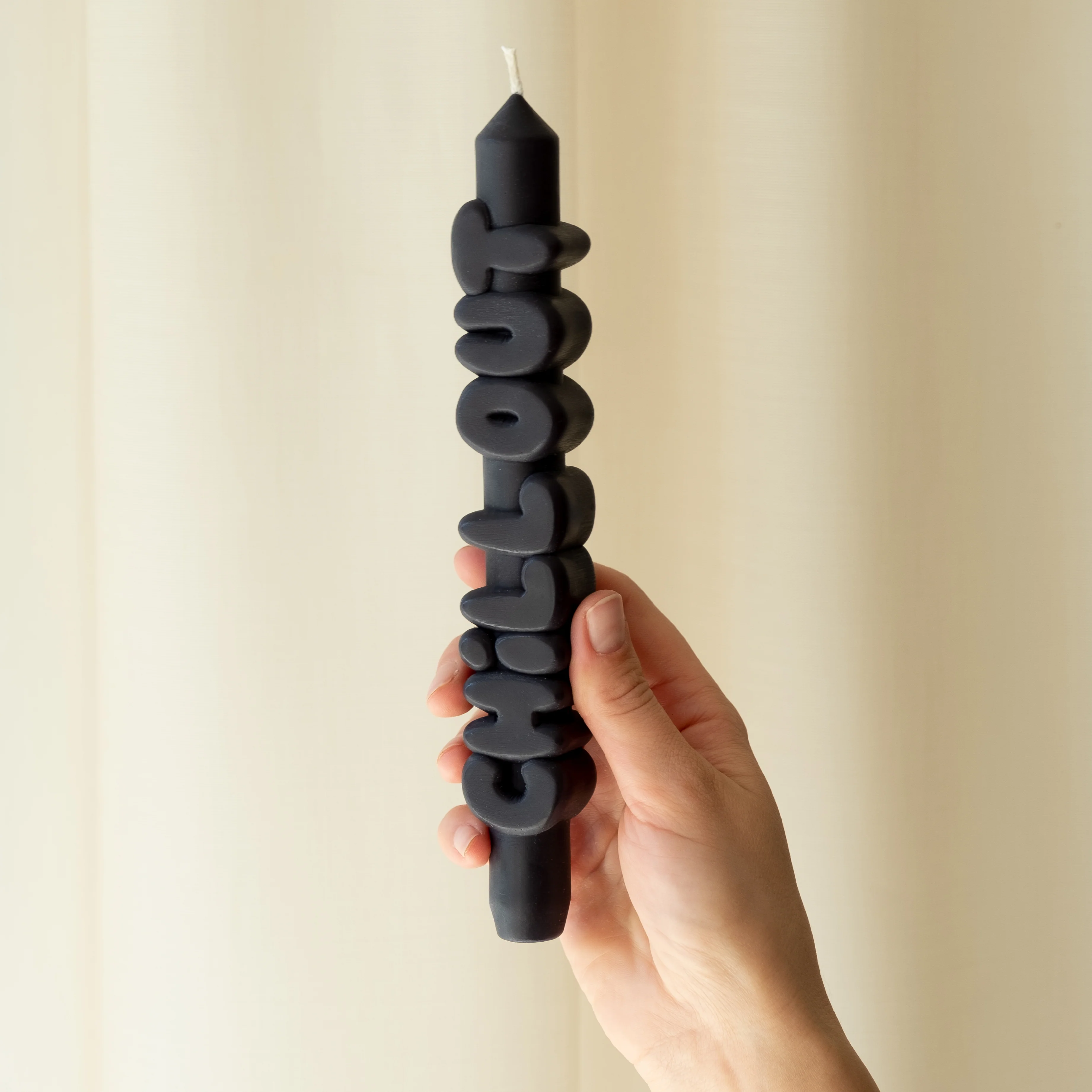 'Chill Out' Taper Candle | Black - Image 2