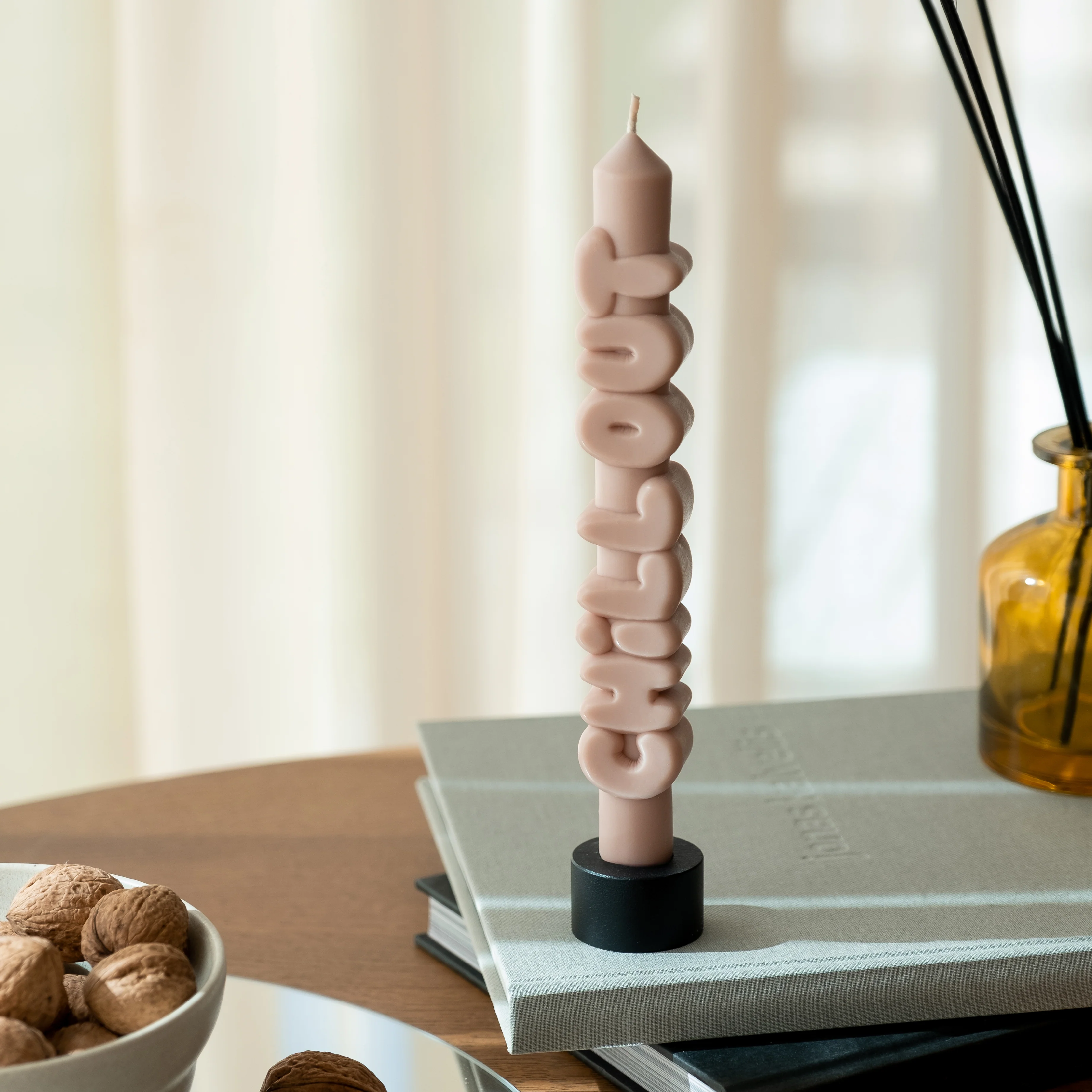 'Chill Out' Taper Candle | Cream - Image 4