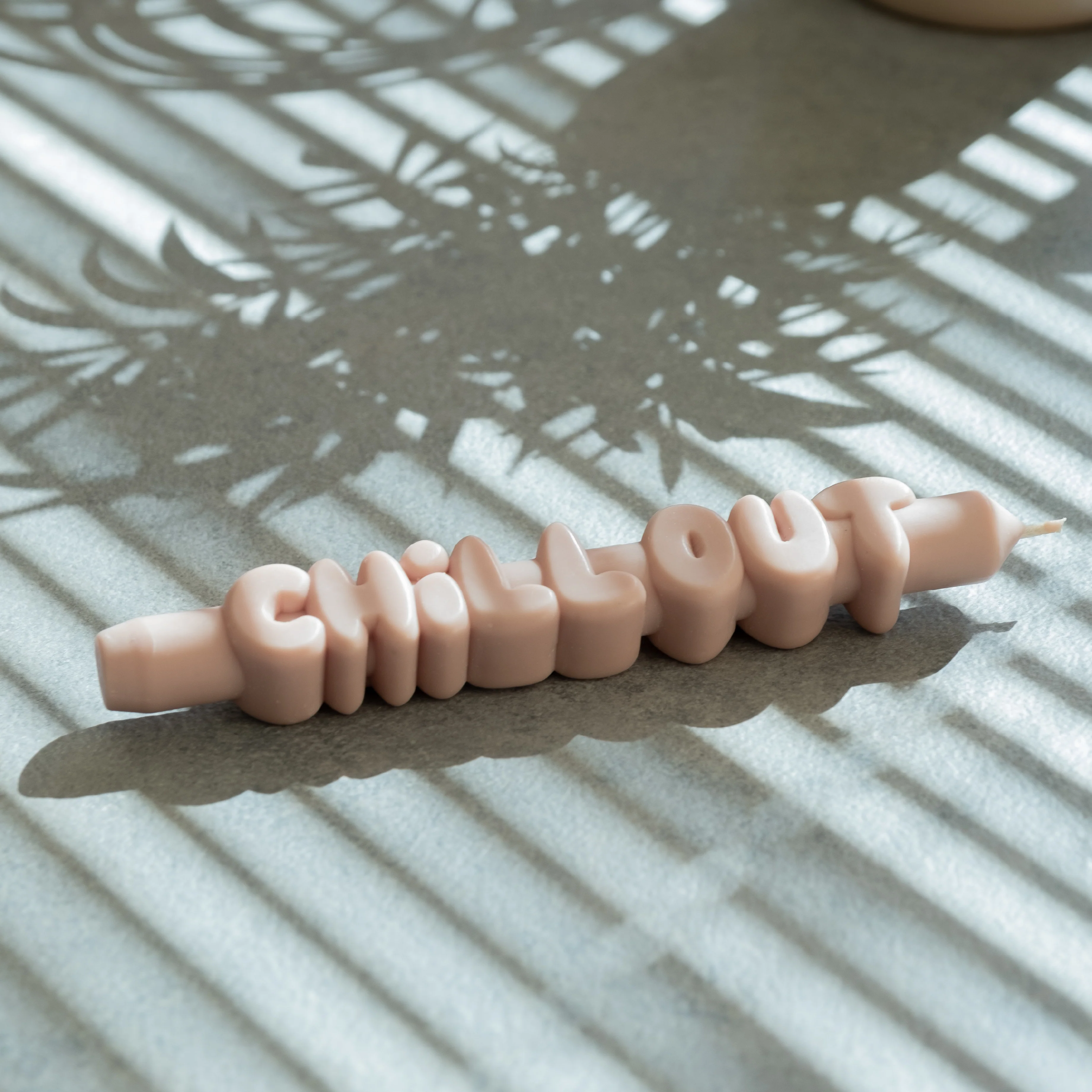 'Chill Out' Taper Candle | Cream - Image 5