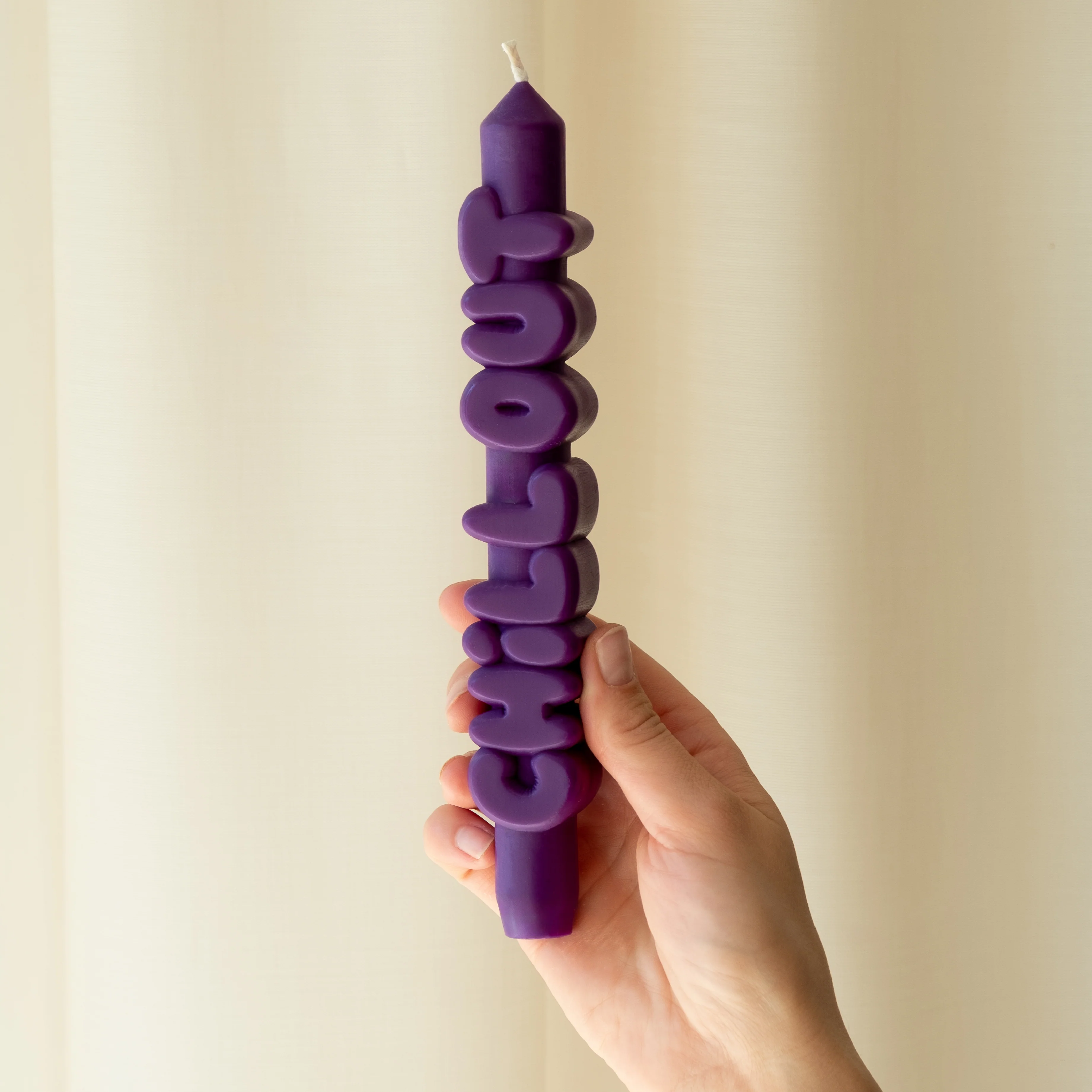 'Chill Out' Taper Candle | Indigo - Image 3