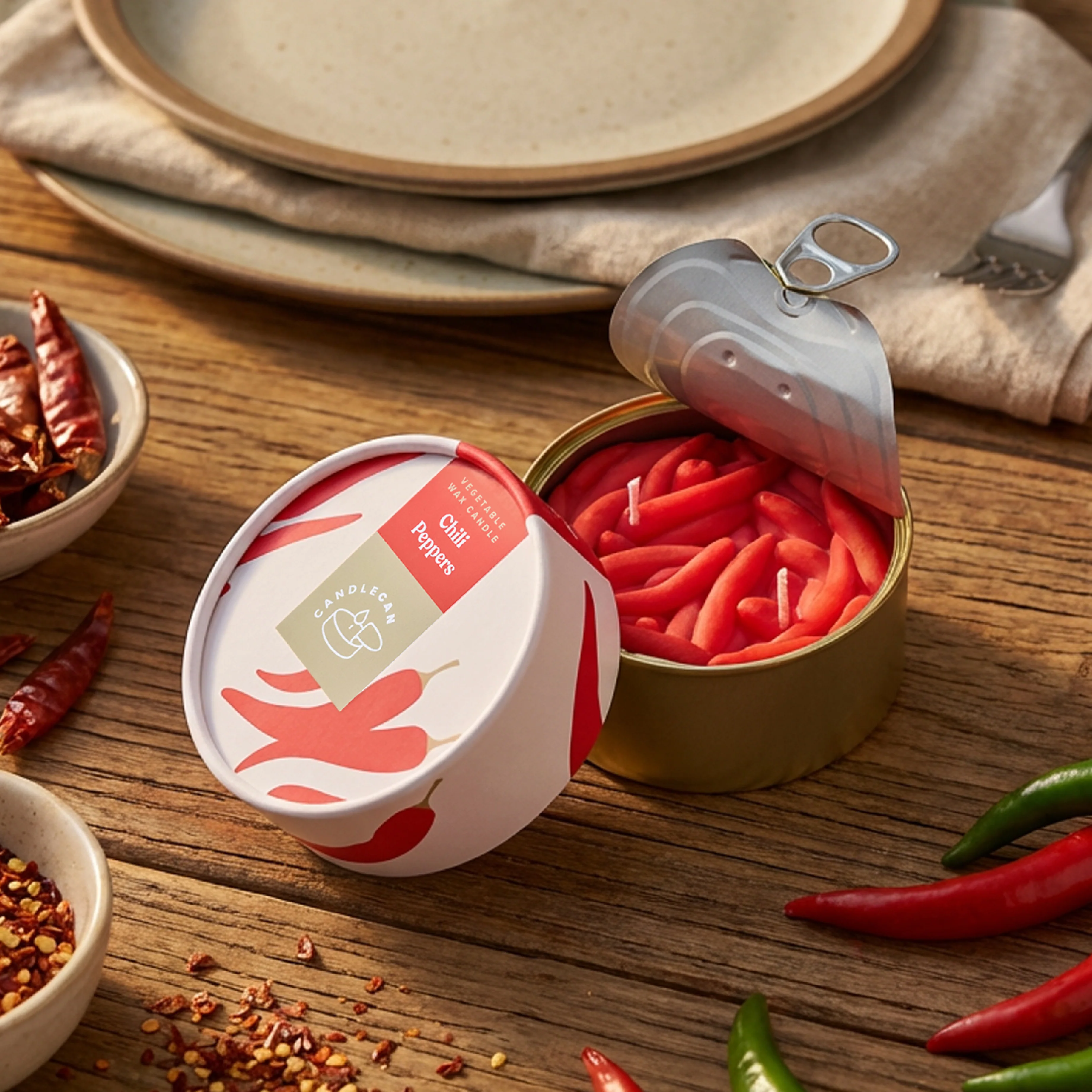 Chilli Peppers CandleCan | Woody Pepper Scented - Image 2