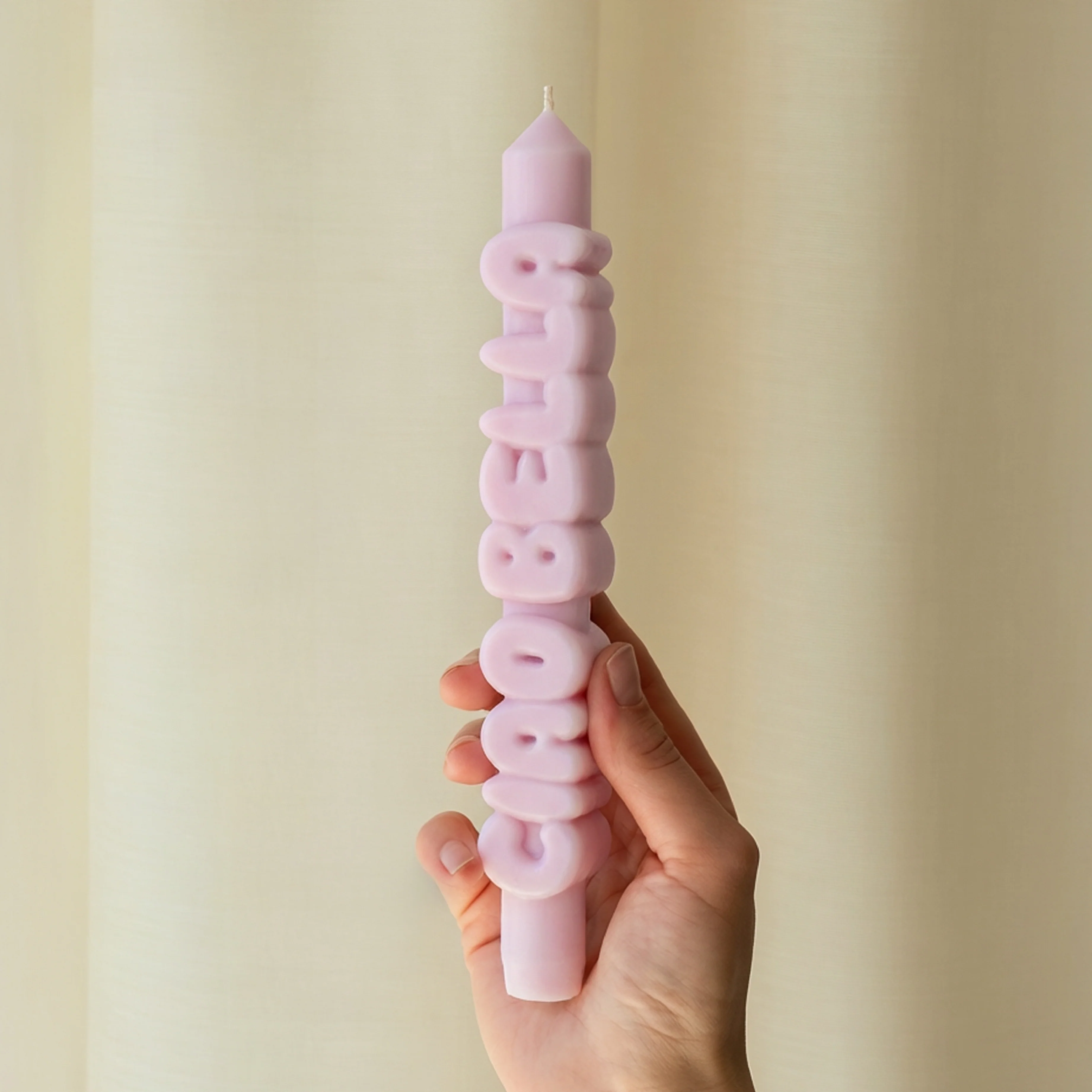 'Ciao Bella' Taper Candle | Lilac - Image 2
