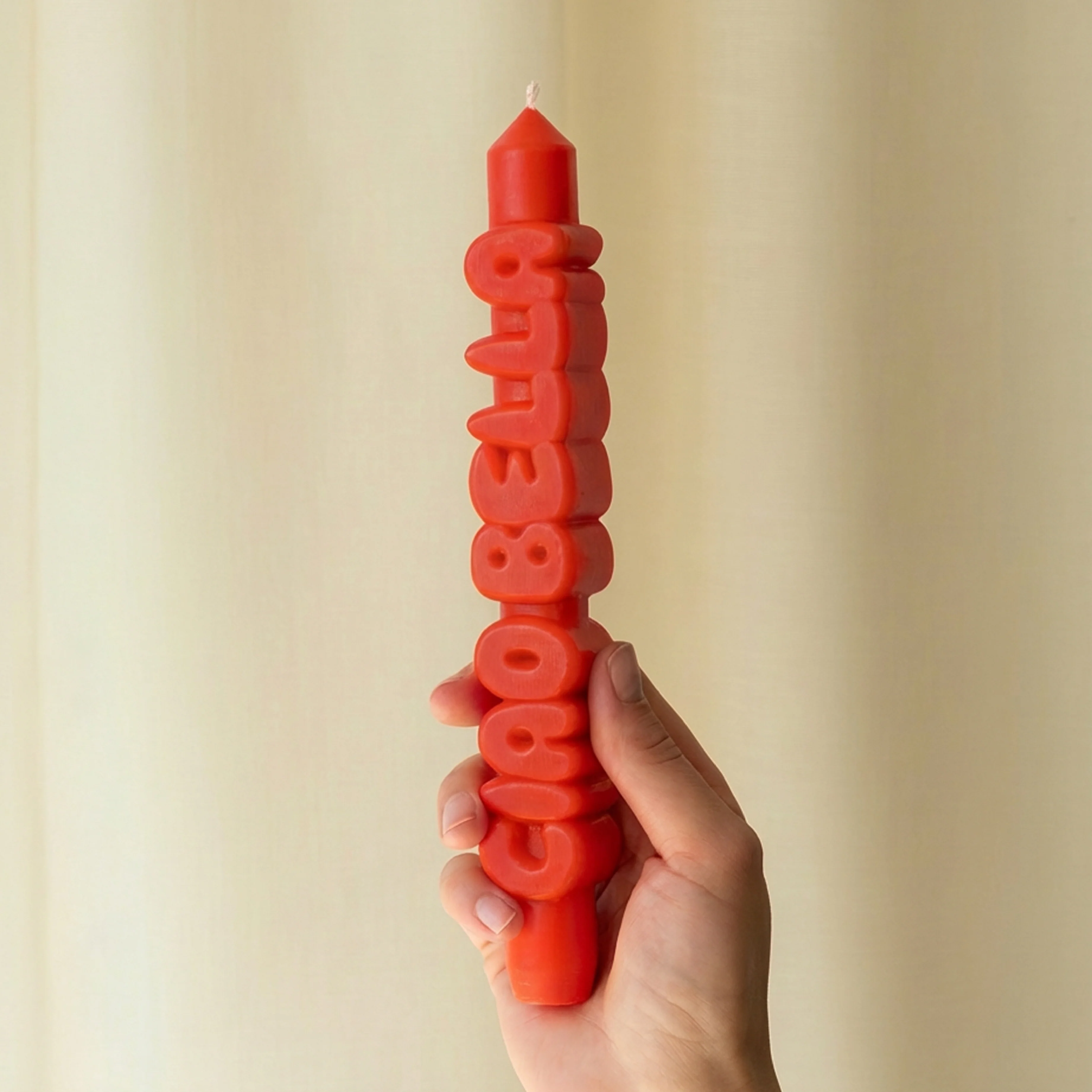 'Ciao Bella' Taper Candle | Orange - Image 2