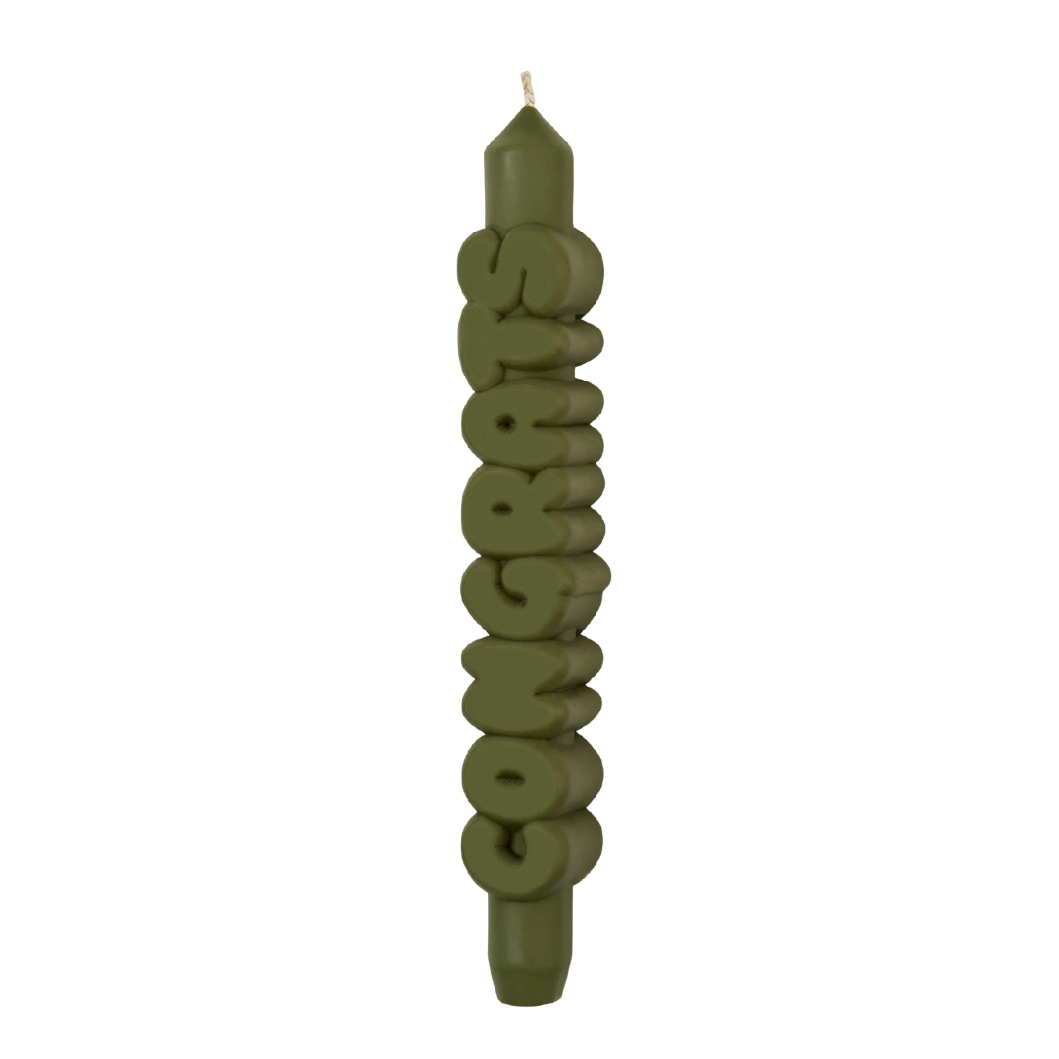 'Congrats' Taper Candle | Olive - Image 3