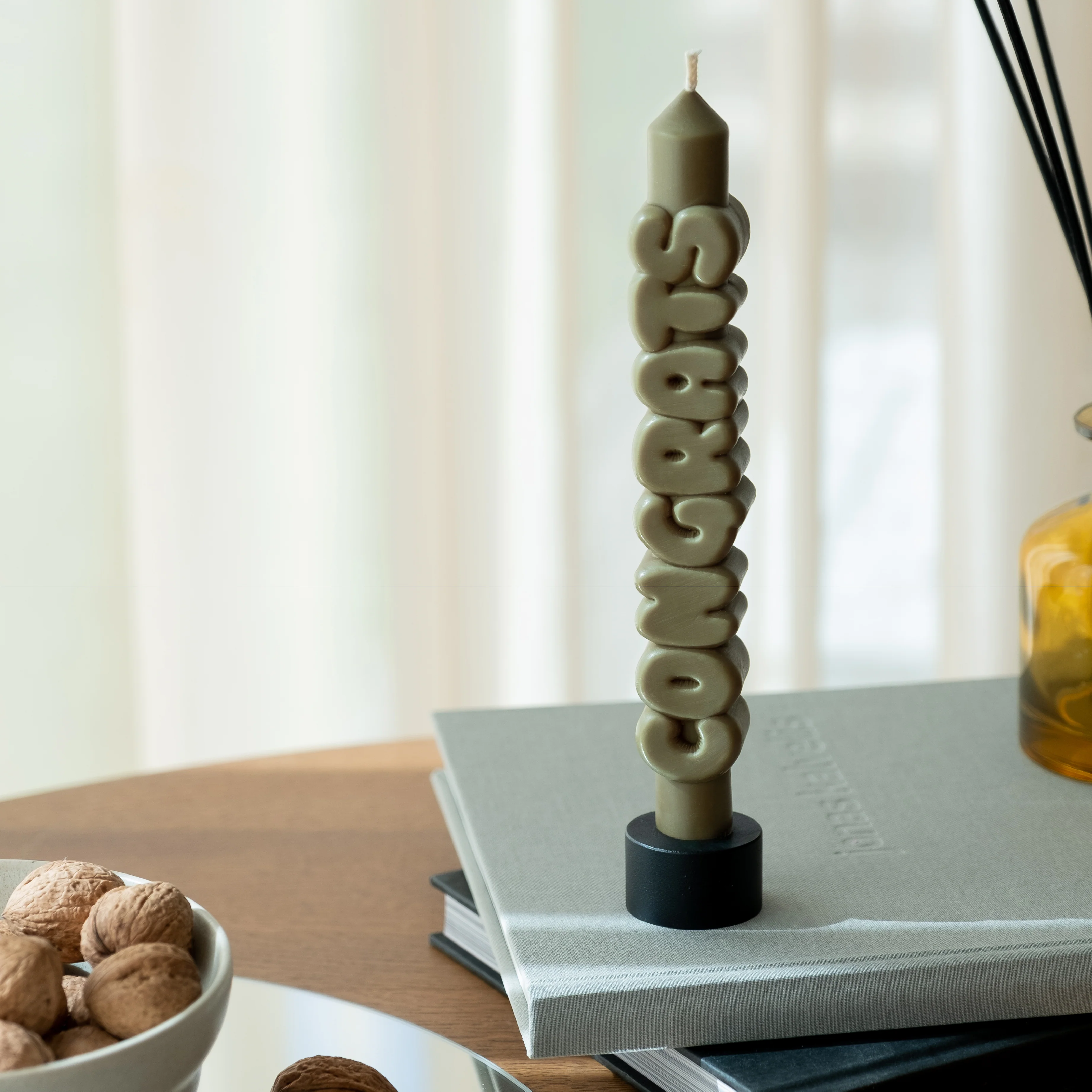 'Congrats' Taper Candle | Olive - Image 4