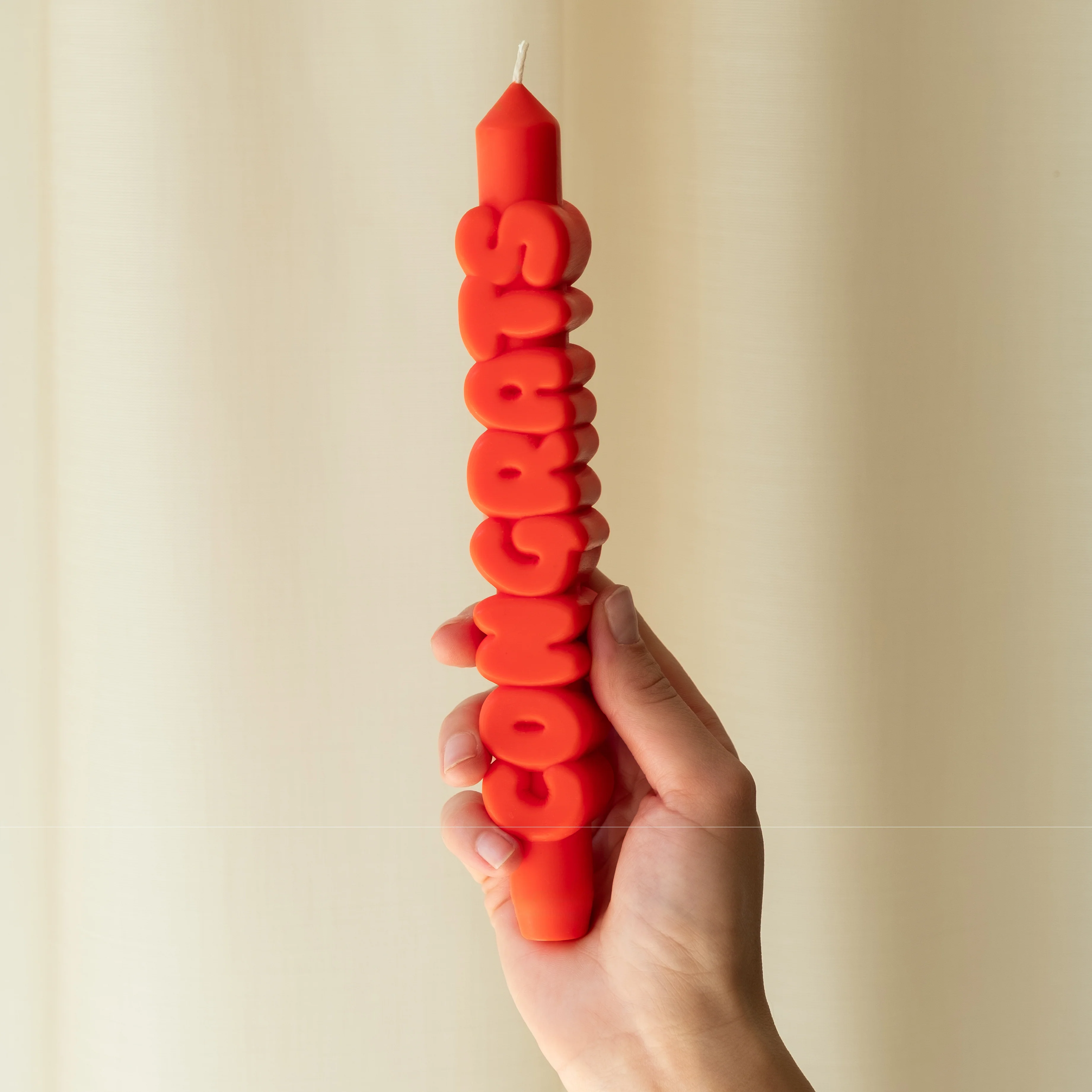 'Congrats' Taper Candle | Orange - Image 2