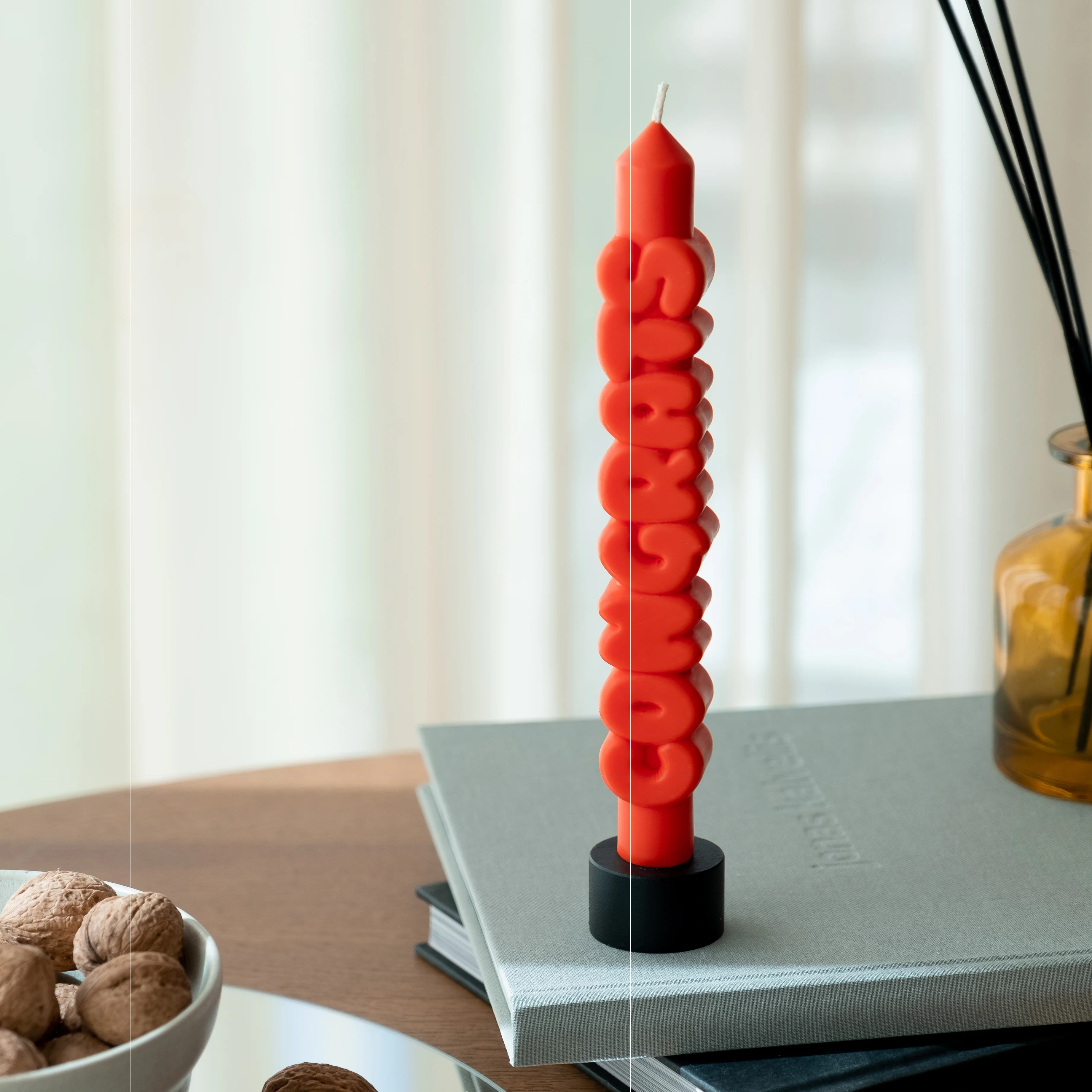 'Congrats' Taper Candle | Orange - Image 4