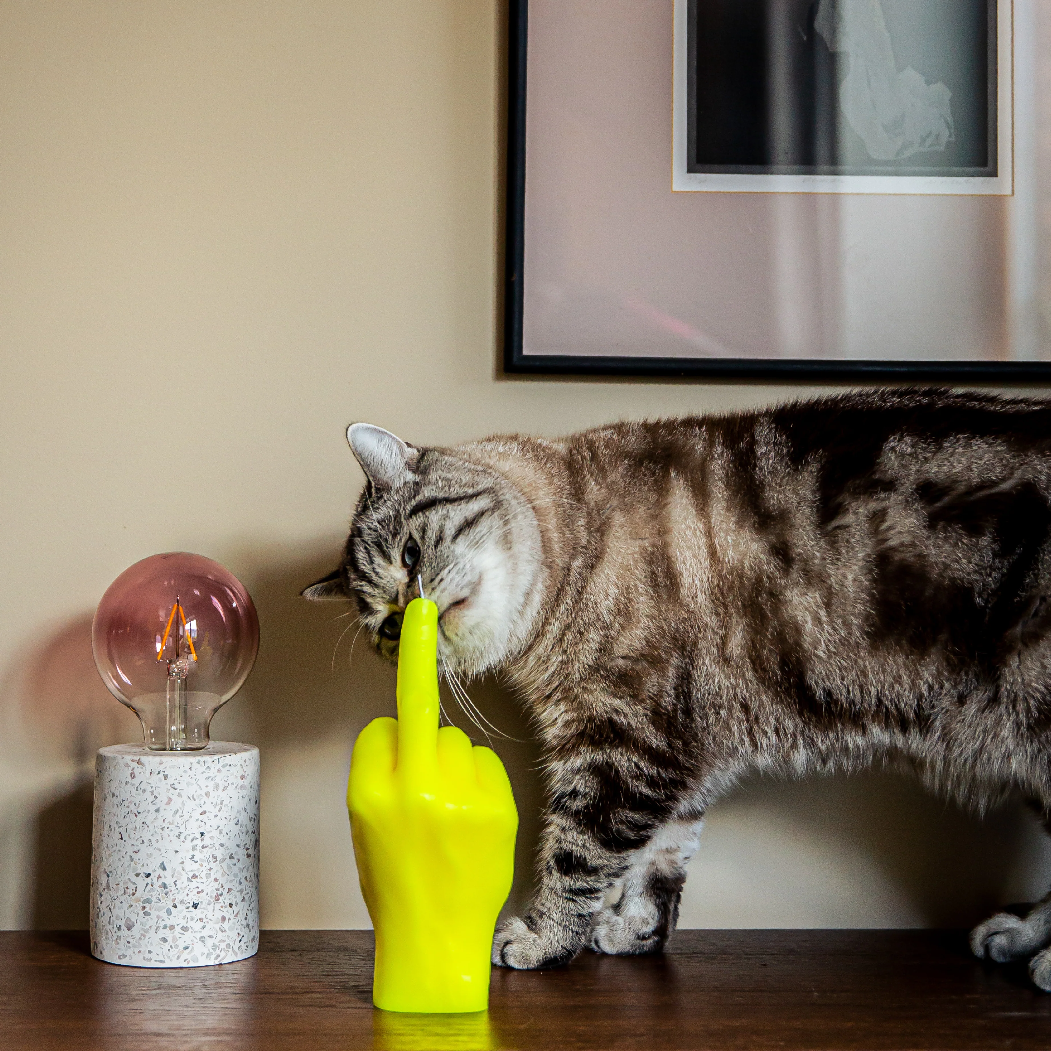 'F*ck You' Candle | Neon Yellow - Image 2