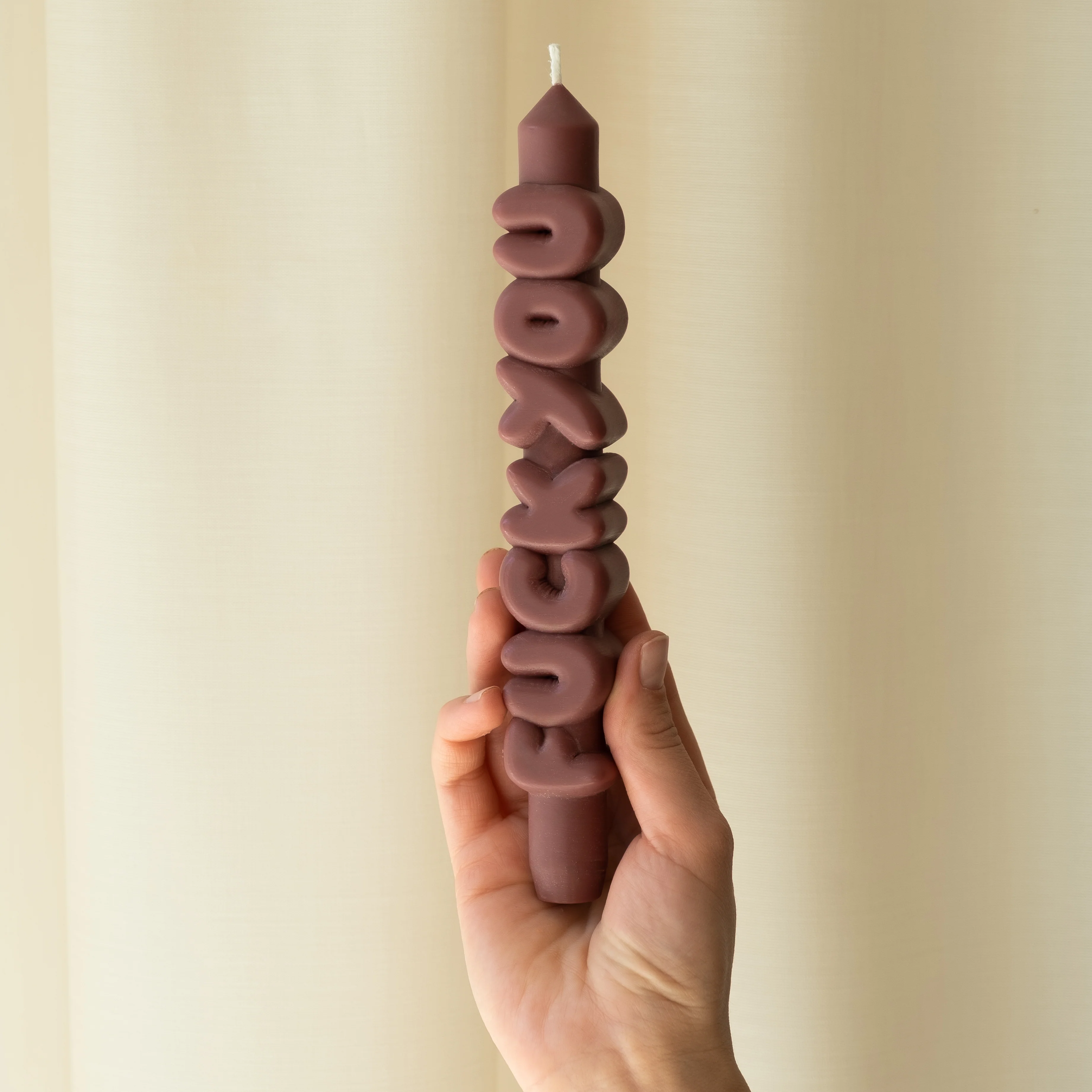 'F*ck You' Taper Candle | Mocha - Image 2