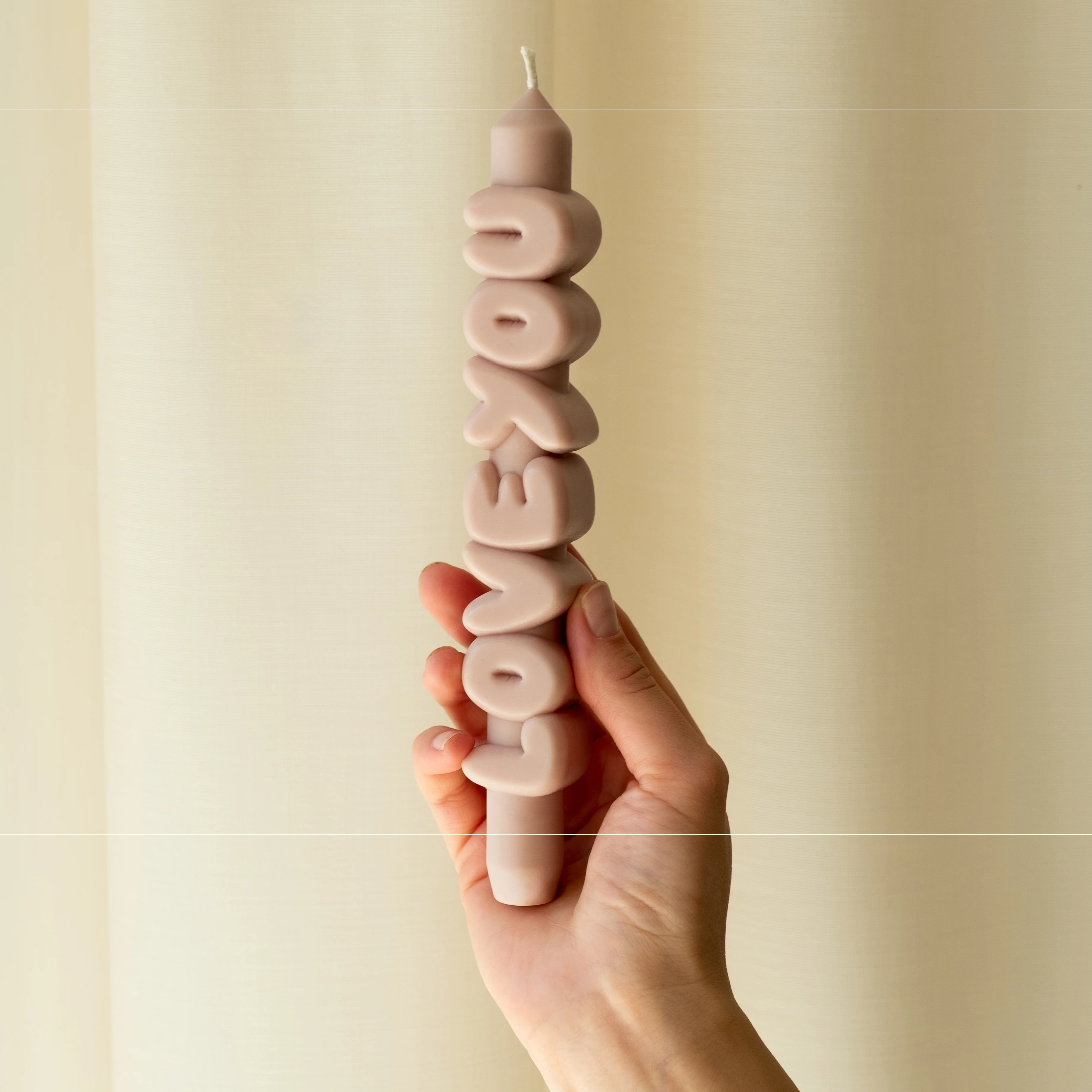 'Love You' Taper Candle | Cream - Image 2