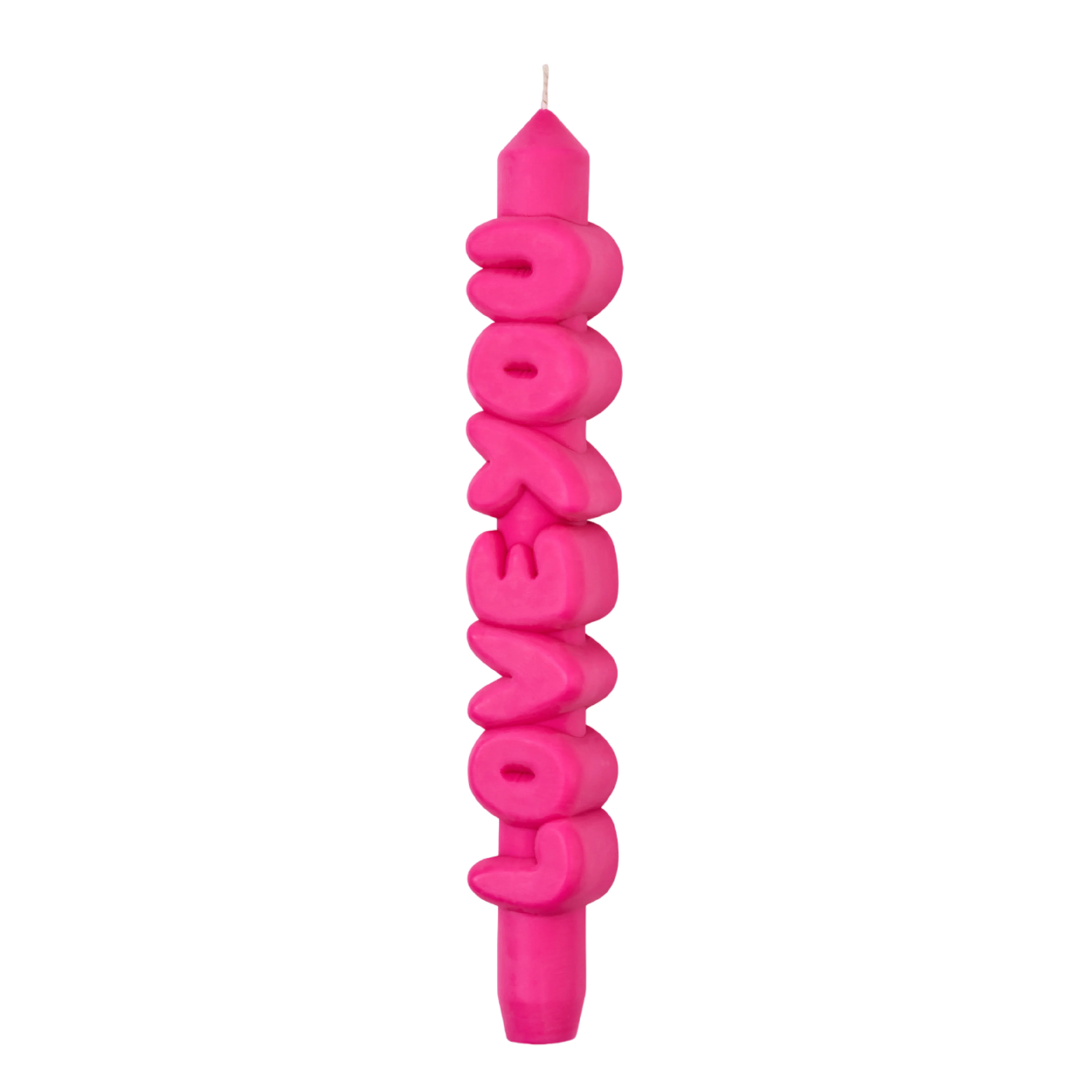 'Love You' Taper Candle | Pink - Image 3