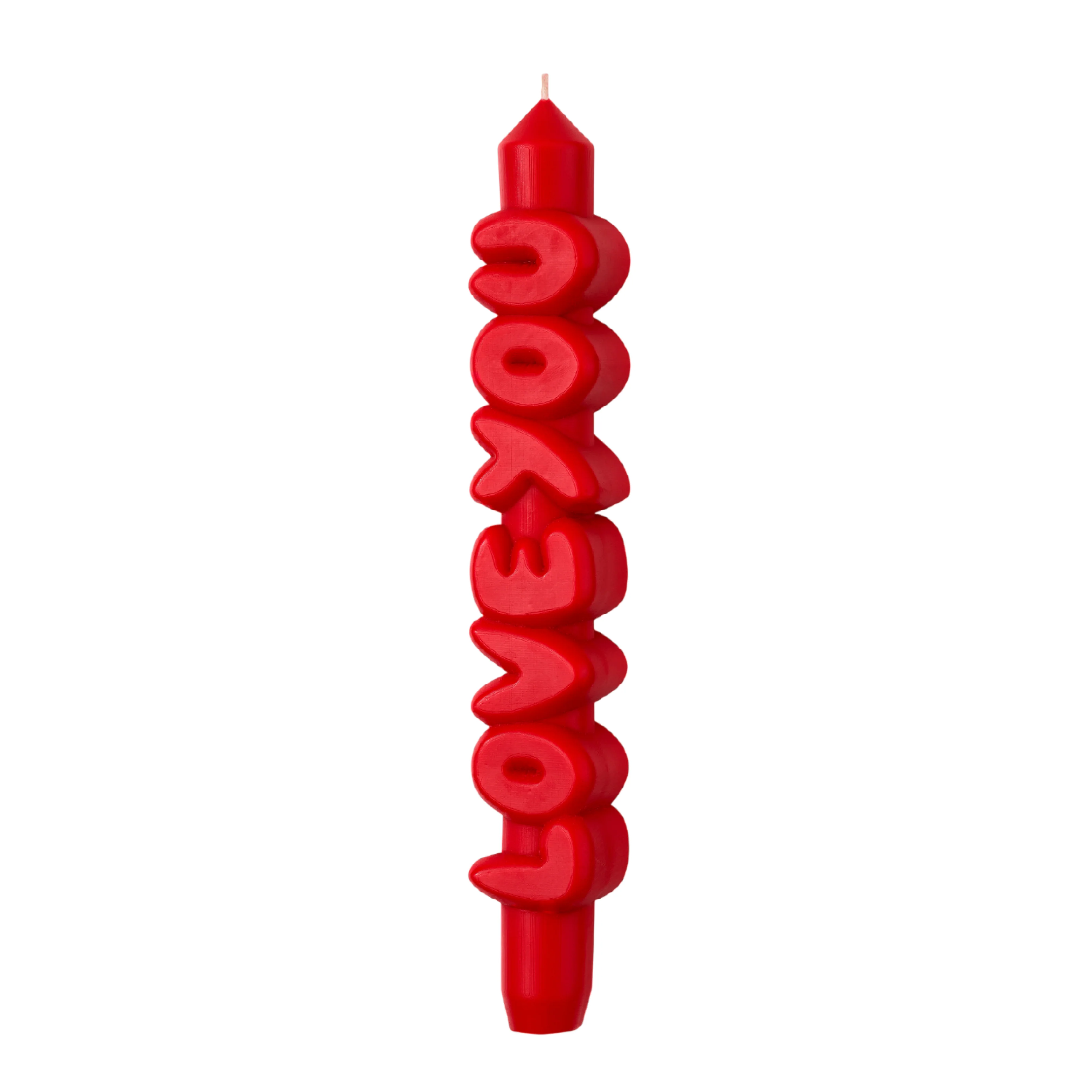 'Love You' Taper Candle | Red - Image 3