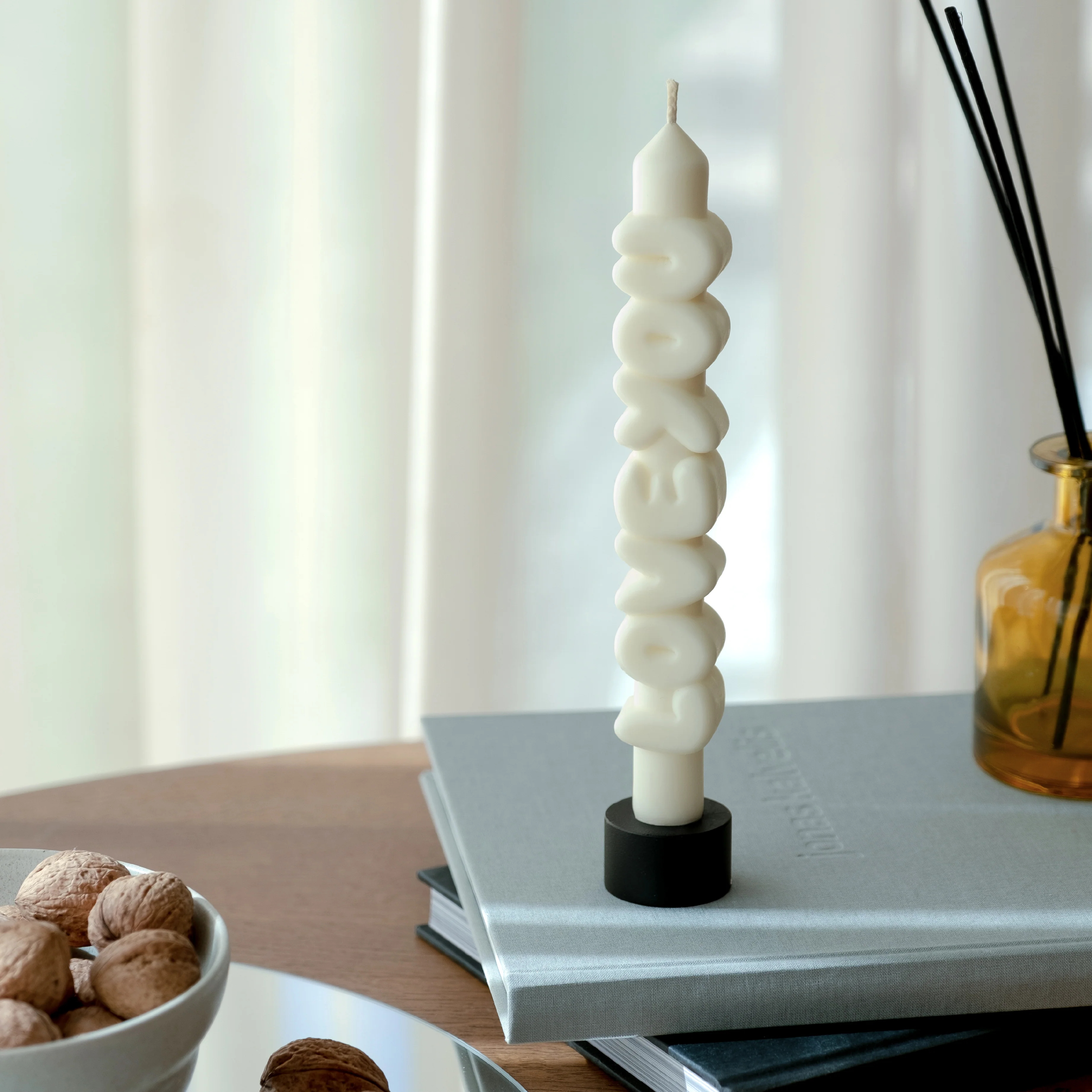 'Love You' Taper Candle | White - Image 4