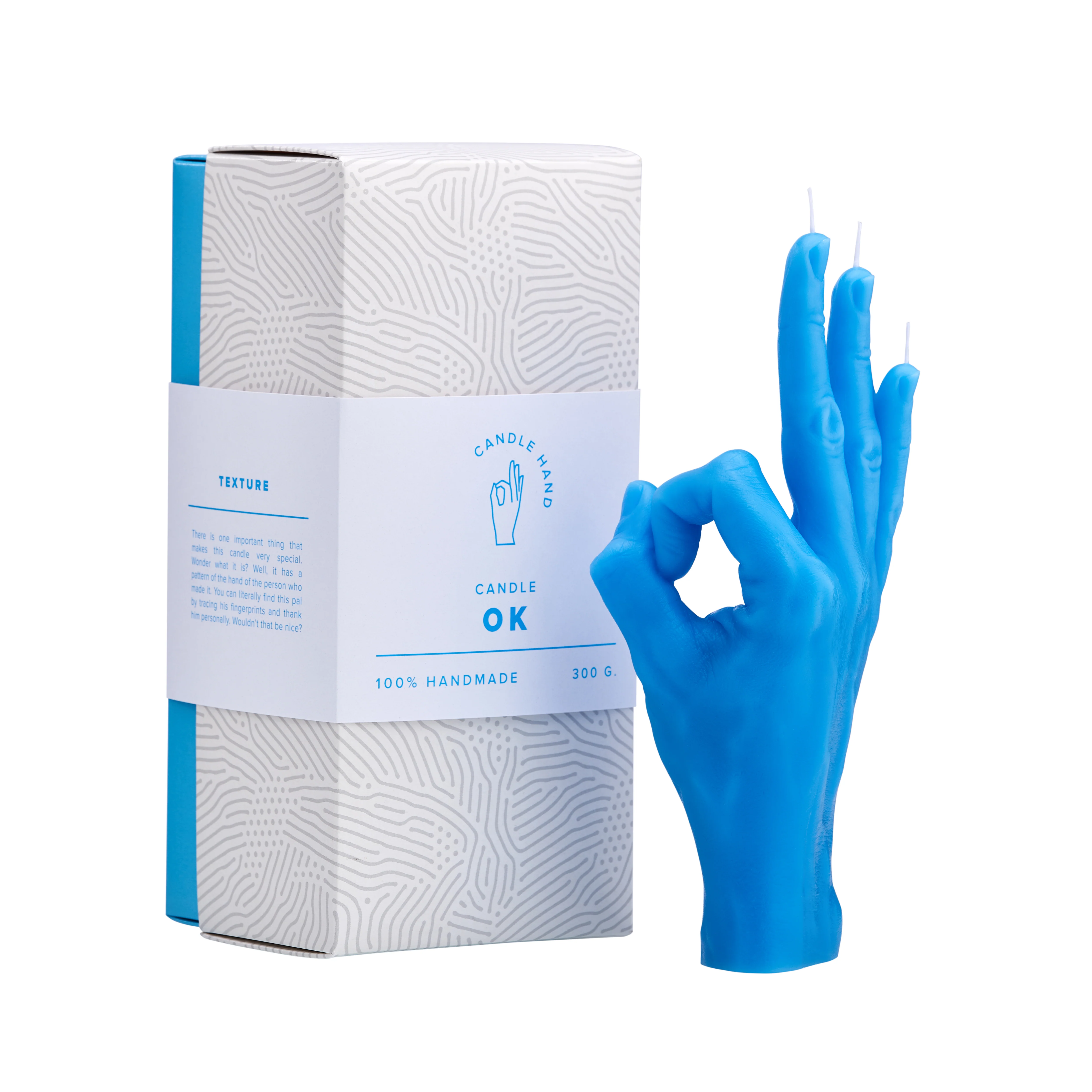 'OK' Candle | Blue